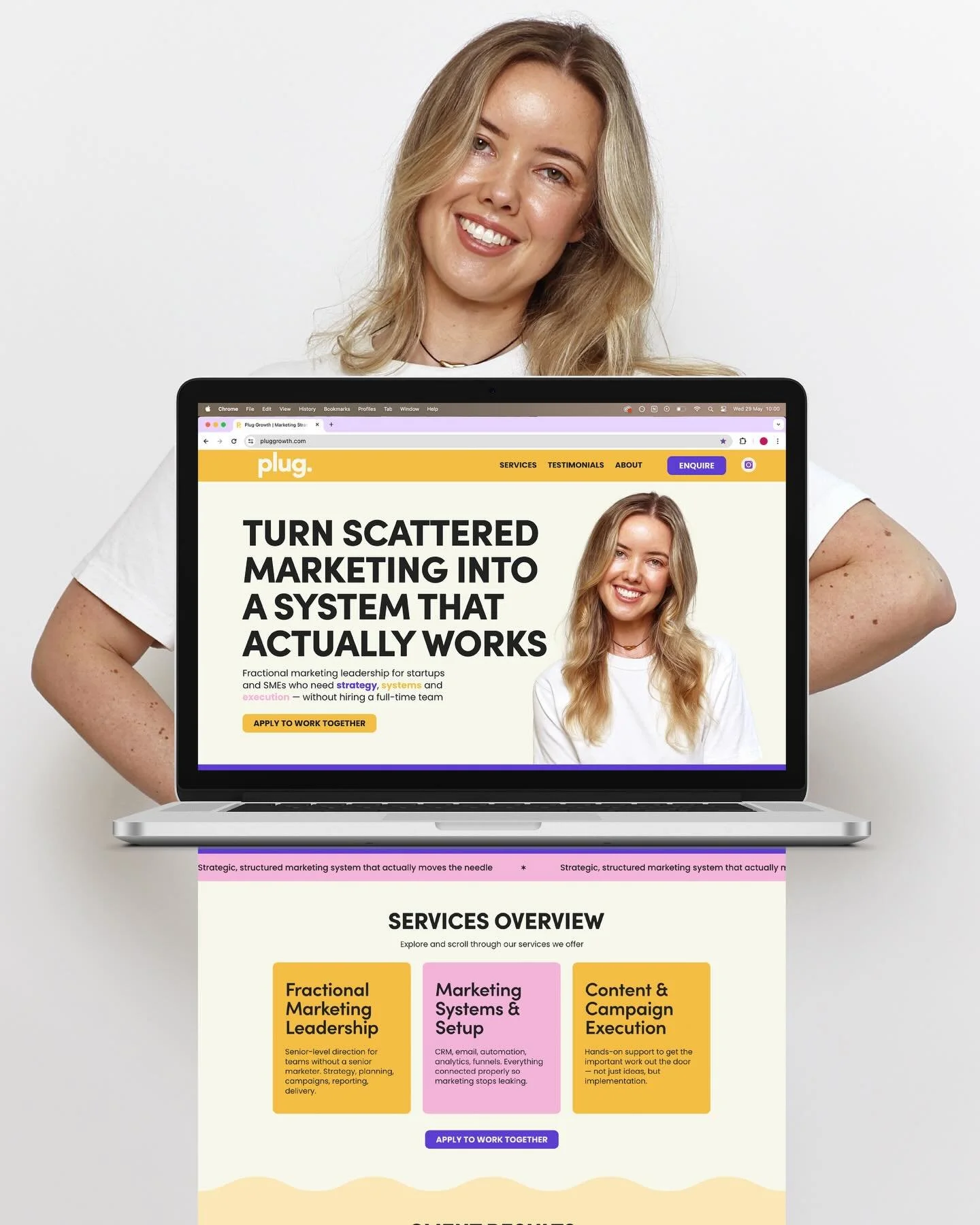Website launch alert!! Marketing girls come to the front 👋

@plug.marketing&rsquo;s new website is officially live and we hope you love it as much as we do! It&rsquo;s bold, strategic and super interactive. We worked with Maisie to create a web page