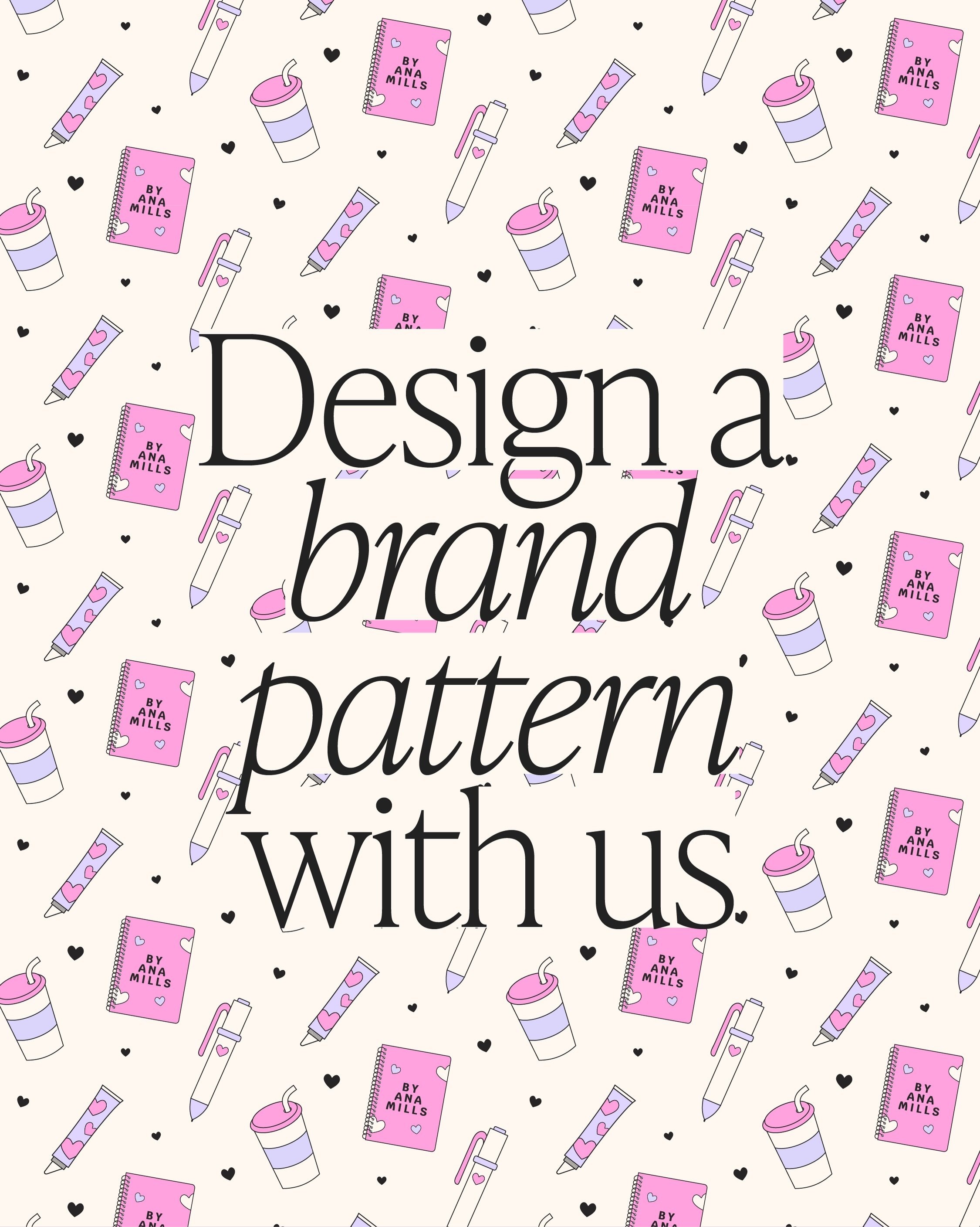 BTS of how we created this bespoke brand pattern for our client @byanamills! ✨

We loveee creating those extra assets for a brand that really allow you to showcase your brand&rsquo;s personality wherever you get the chance, whether that&rsquo;s on yo