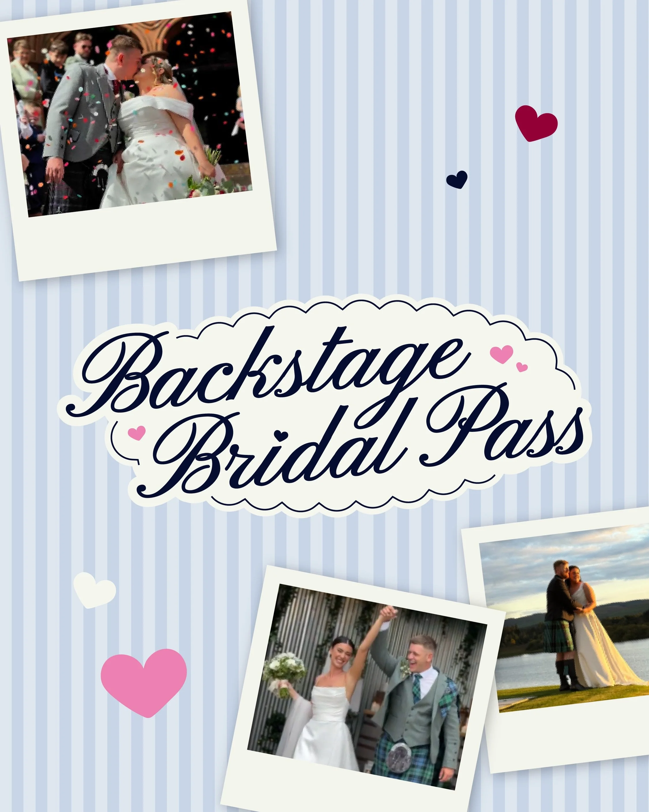 You know we absolutely LOVE a girly glow-up 🥹⭐️ enter @backstagebridalpass! 

The dreamiest, most whimsical and girly identity for this stunning small business. We absolutely loved working with Brooke on this revamp 🩷 thank you for trusting us with
