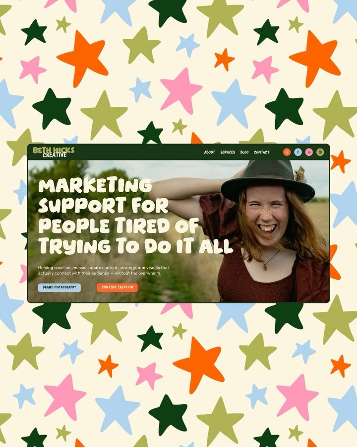 It&rsquo;s website launch day for @bethlhicks_creative 🎉

Her brand new website is live TODAY and we&rsquo;re sooo excited to share it with you. We&rsquo;ve worked with Beth on her branding last year and then this year she came back to us for her we