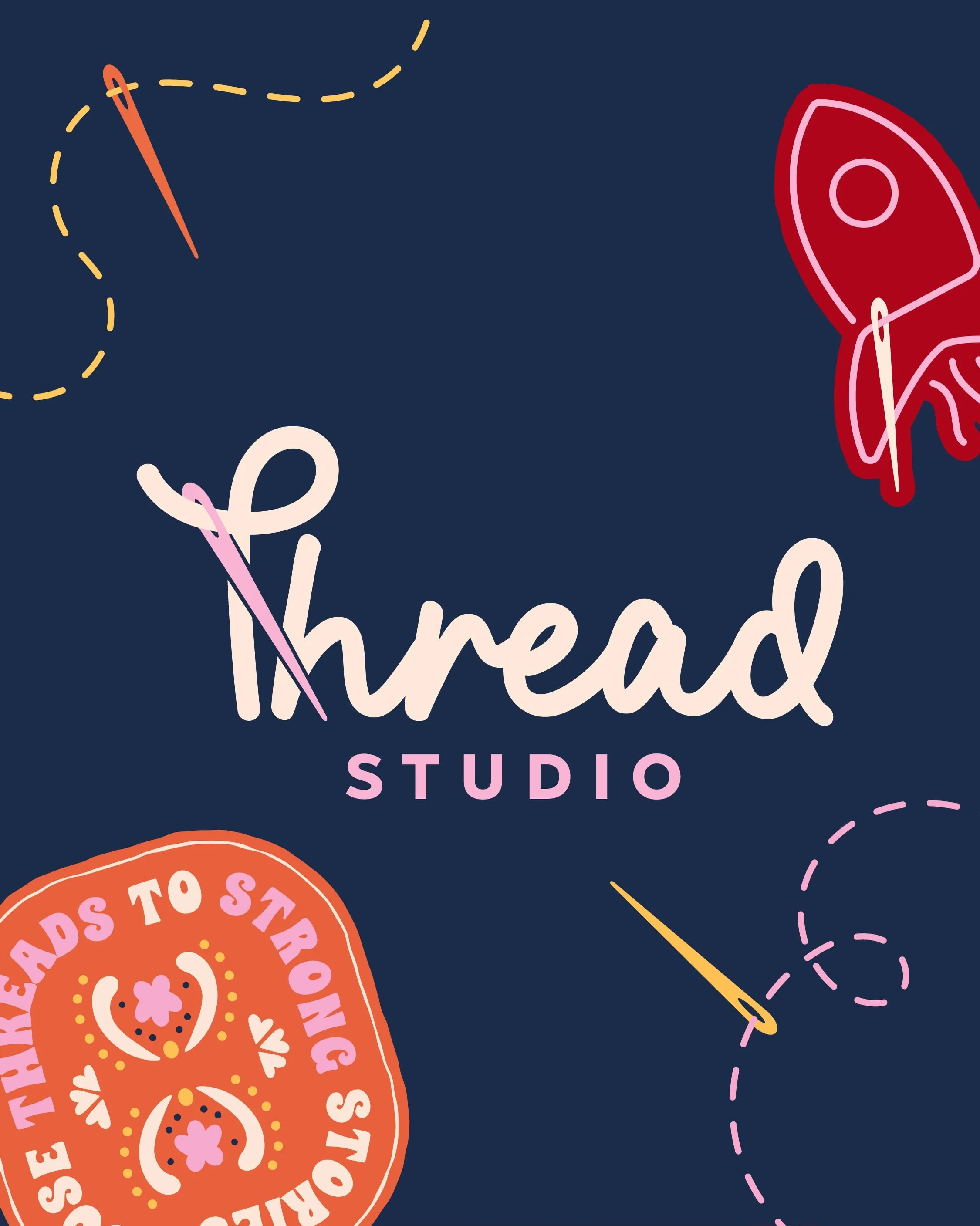 Say hello to @threadstudioco 🧵🎉

We had THE best time designing this brand identity for Luana! From the logos to the colour palette and those gooorgeous bespoke icons and stickers, we&rsquo;re SO happy with how this one came together. 

A huge part
