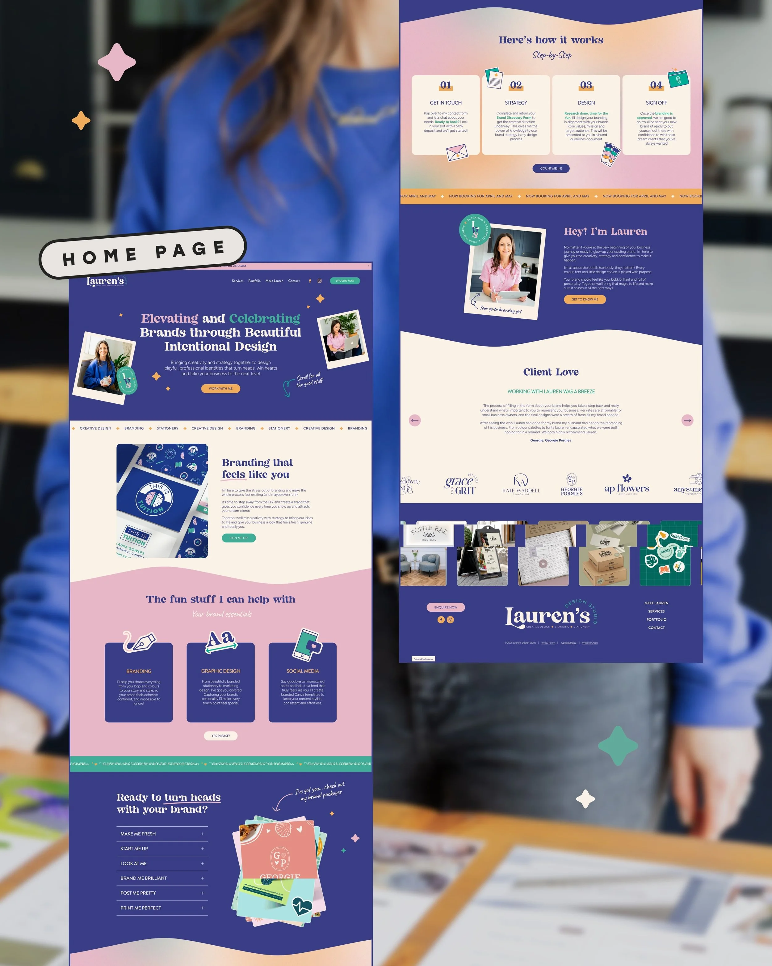 One thing about us&hellip; we WILL get you to scroll through the entire website 😋

We absolutely loved designing and building @laurensdesignstudio&rsquo;s website, so we&rsquo;re sharing each page with you in all its full-length glory.

As a fellow 