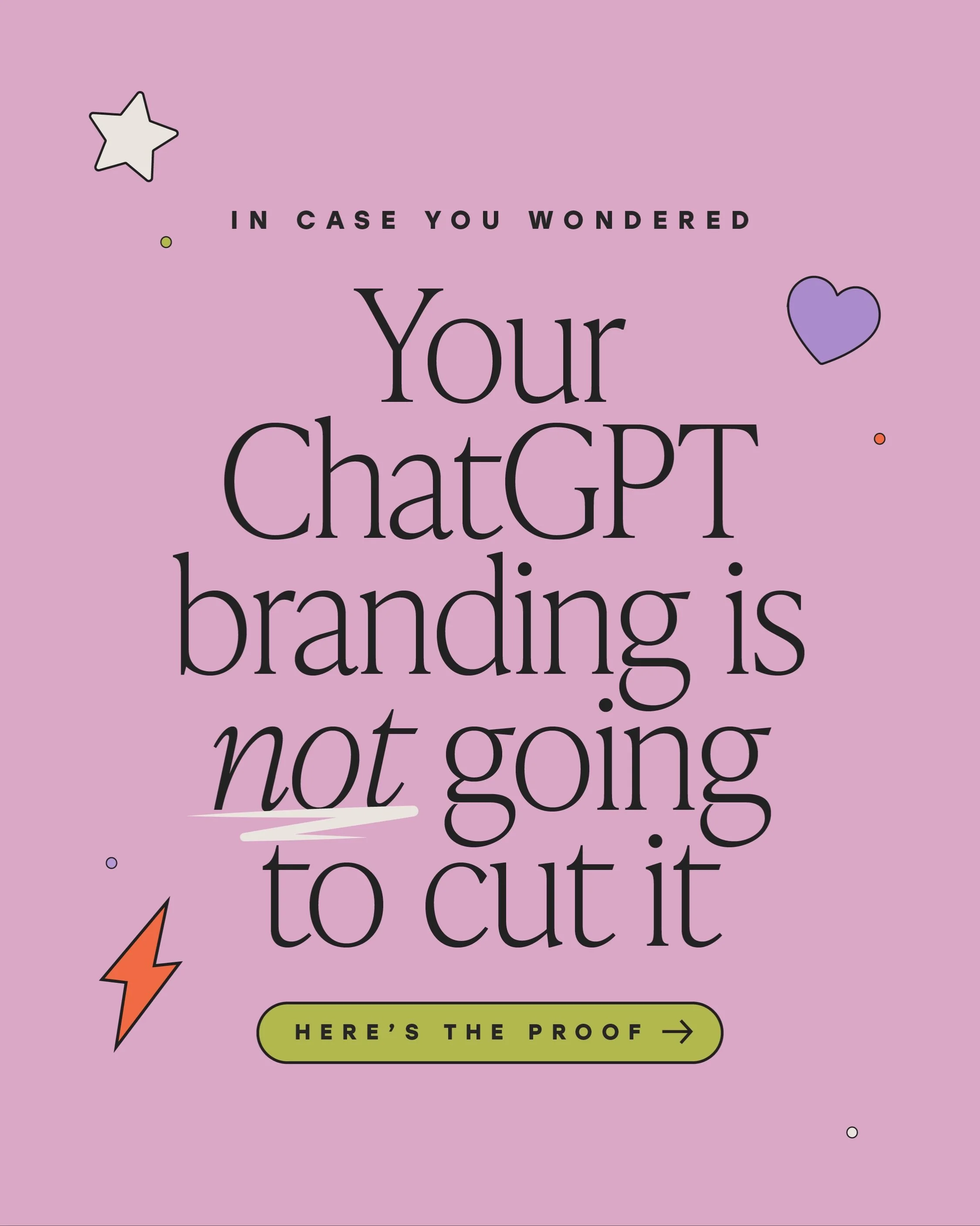 We said what we said&hellip; 👀

We know AI is part of life now and actually, we don&rsquo;t hate it. But when it&rsquo;s ripping off artists left right and centre and creating lack lustre designs, we have to call it out. (Speaking of ripping off, th