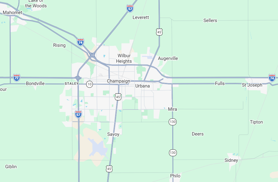 Champaign IL Map