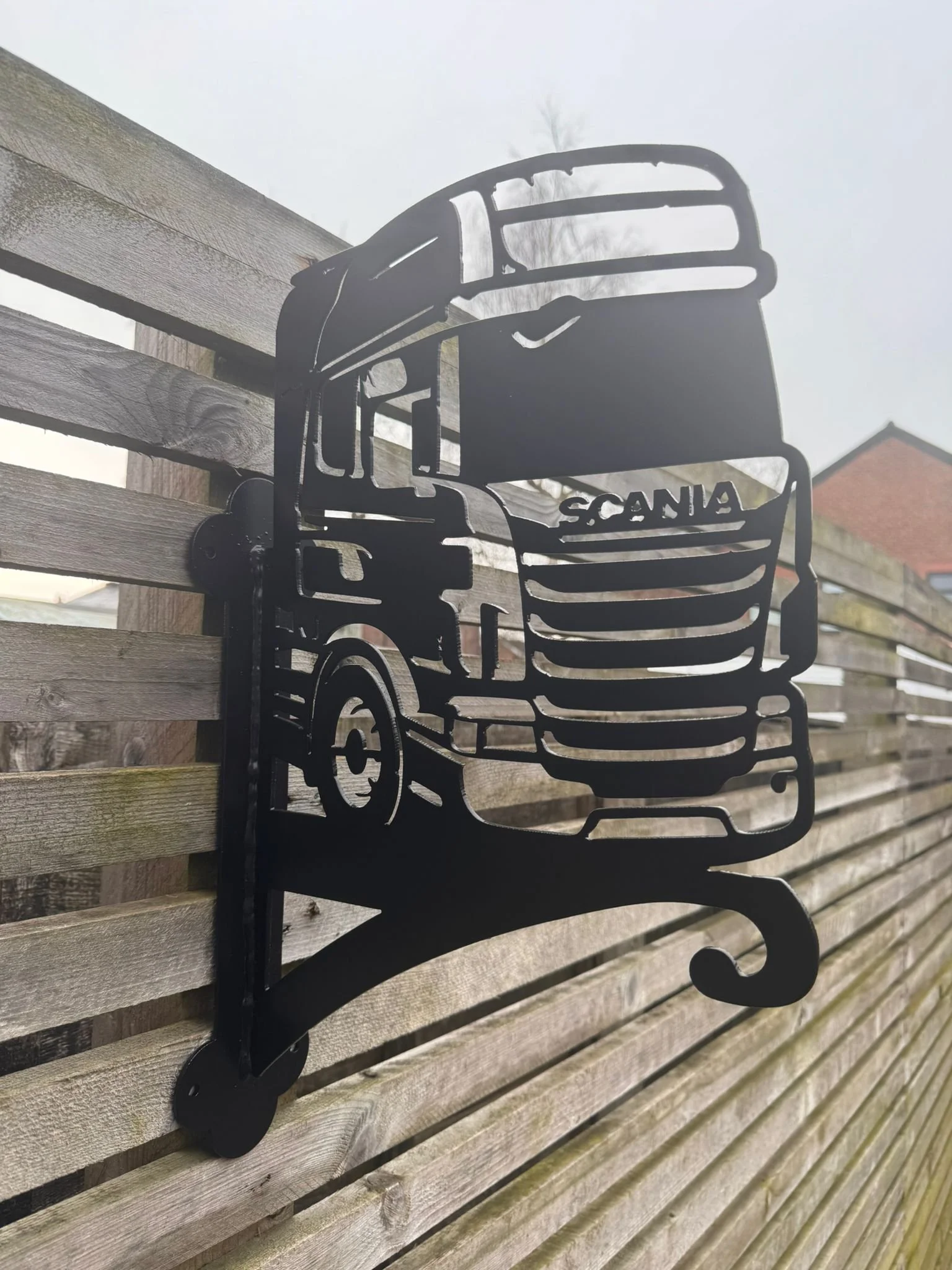 Scania Truck Hanging Basket Bracket | Metal Garden Wall Bracket