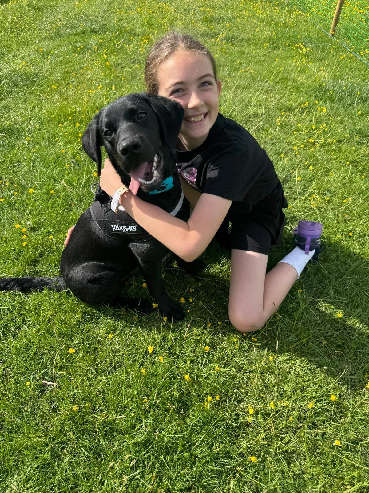 Amelia and Shadow winning the dog show.