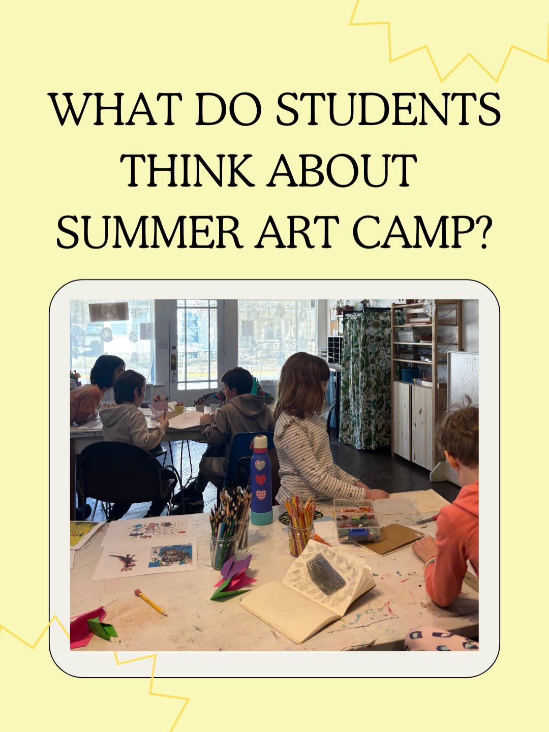 Curious what students think about Summer Art Camp? Here are some reviews from the last three years 🤗

Summer Camp returns in just six weeks! Click the link in bio to learn more and register 🎨 ✏️ 💫

#littlespringstudio 
#kidsartcamp 
#bloomingtonin