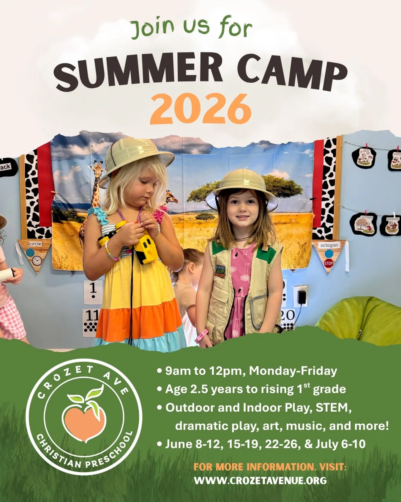 There are still a few spots available in our 2026 summer camps - check out our website to register today!

#summertimeiscoming☀️ #crozetavenue #crozetavepeaches #campingaround