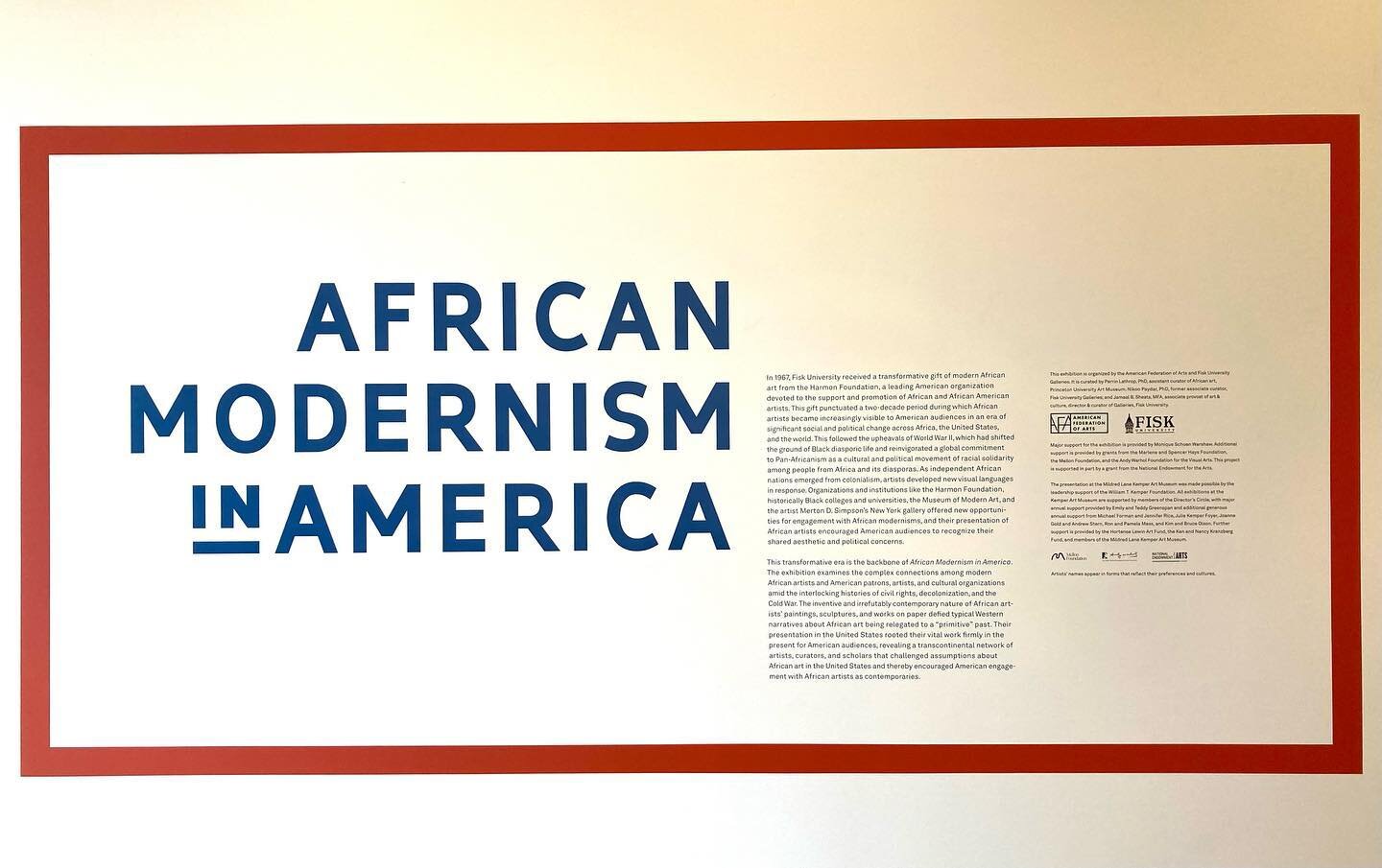 African Modernism in America, is currently on view at the Mildred Lane Kemper Museum

@dikendidi
@perrinlathrop
@kemperartmuseum 
@nikoopaydar
@amfedarts
#africanmodernism
#kemperartmuesem