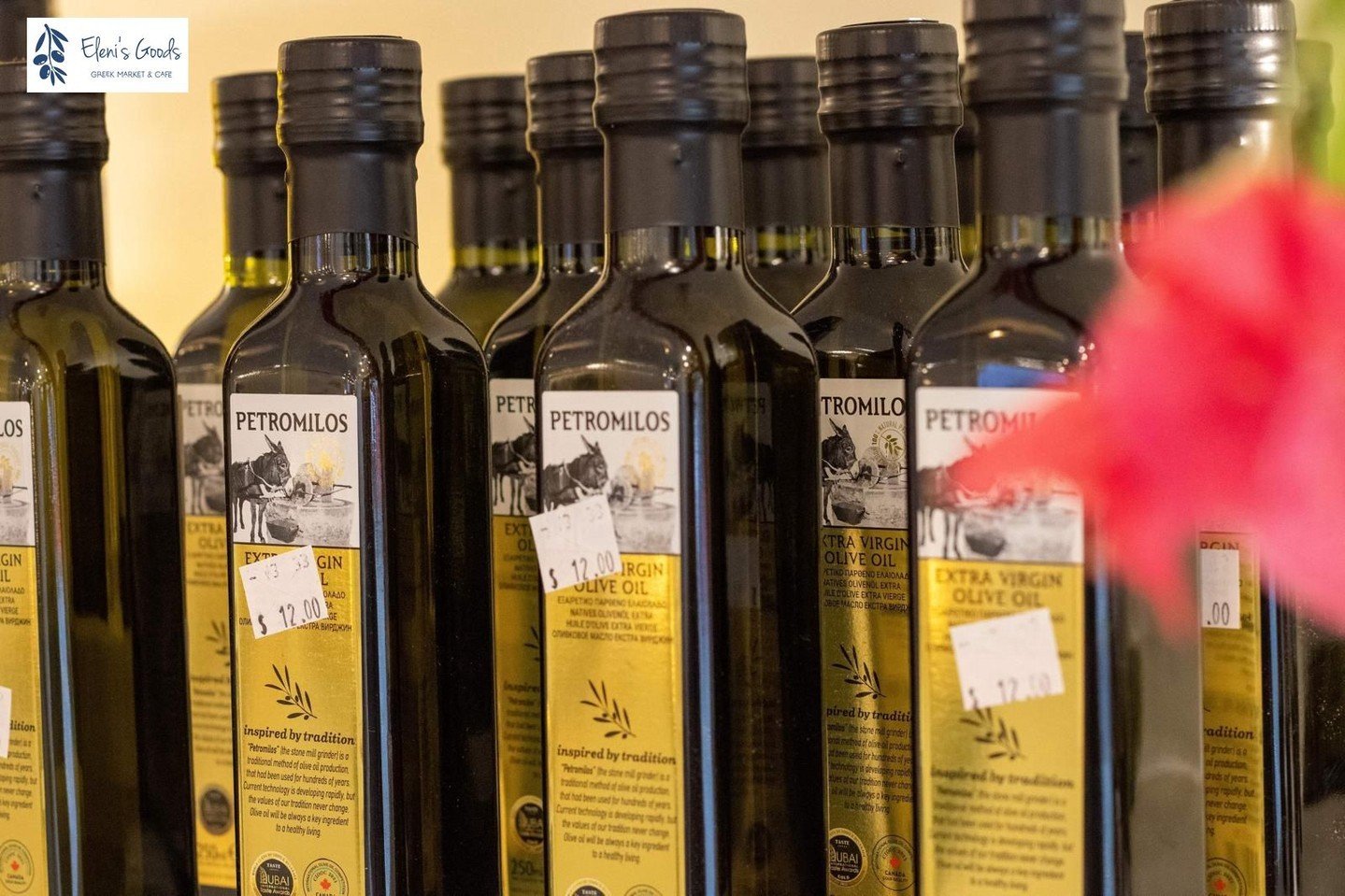More than just a condiment &ndash; it's a Mediterranean masterpiece! 🌿 Elevate your dishes with our premium Extra Virgin Olive Oil straight from Greece. Taste the difference!! #ElenisCafe #Elenisgoods #Freddomagic