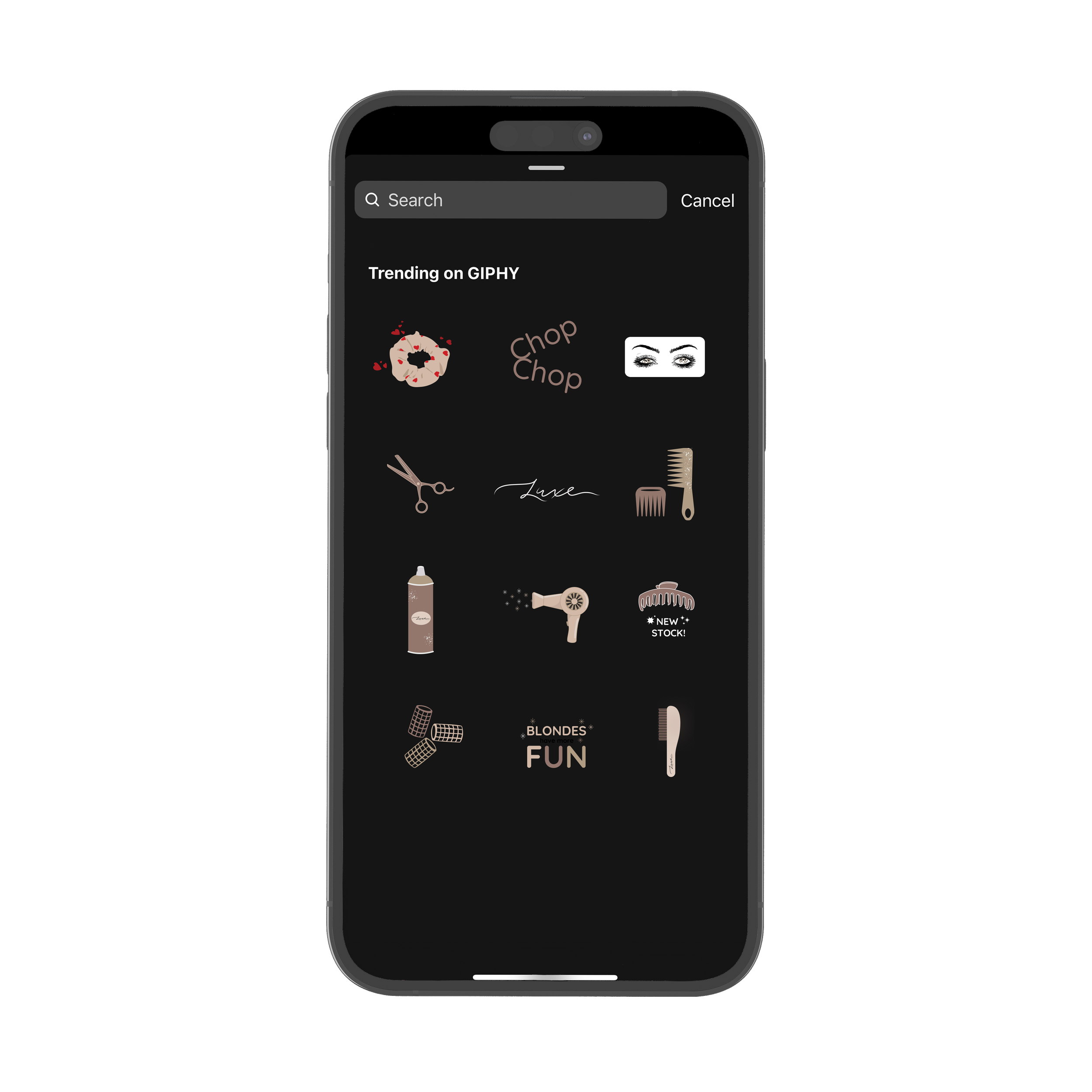 A GIPHY Sticker set was created for the brand's customers to enjoy.