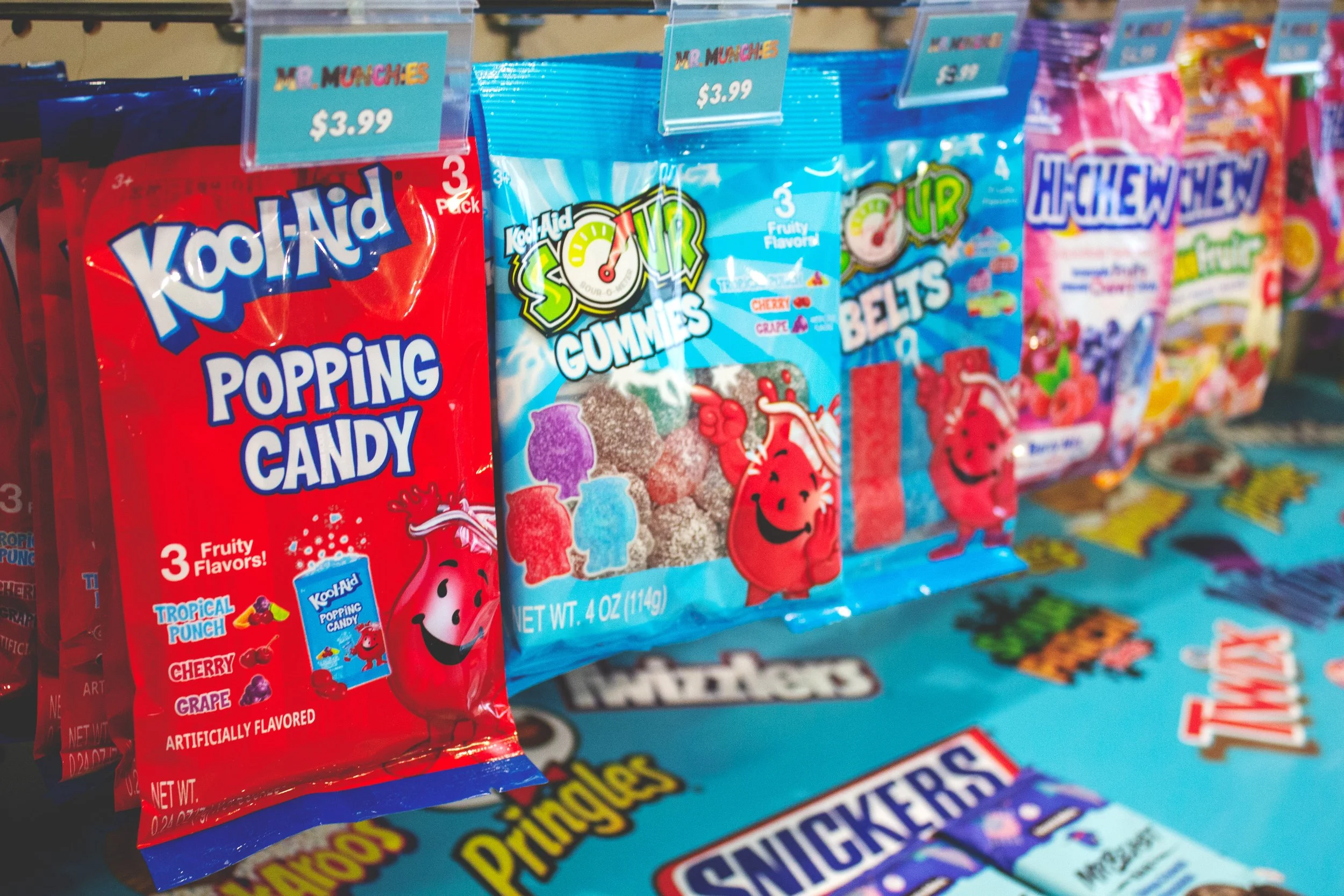 Novelty items vibrantly displayed