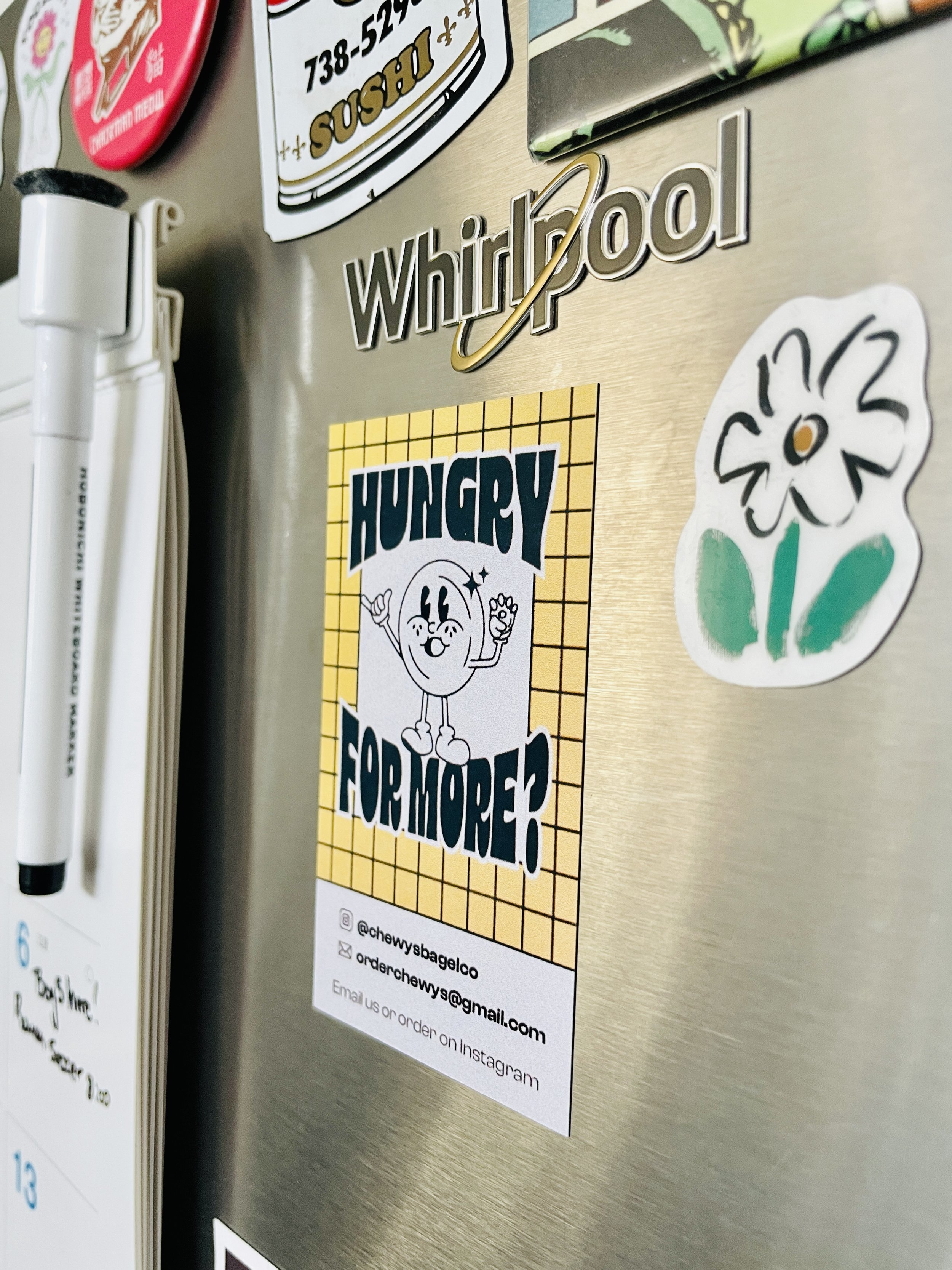 Magnetic biz cards keep customers coming back.