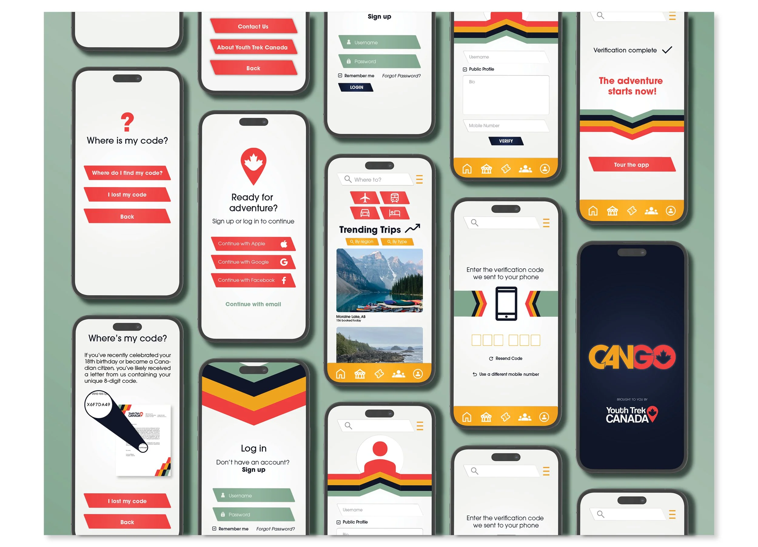 The app requires a code that is mailed to participants.