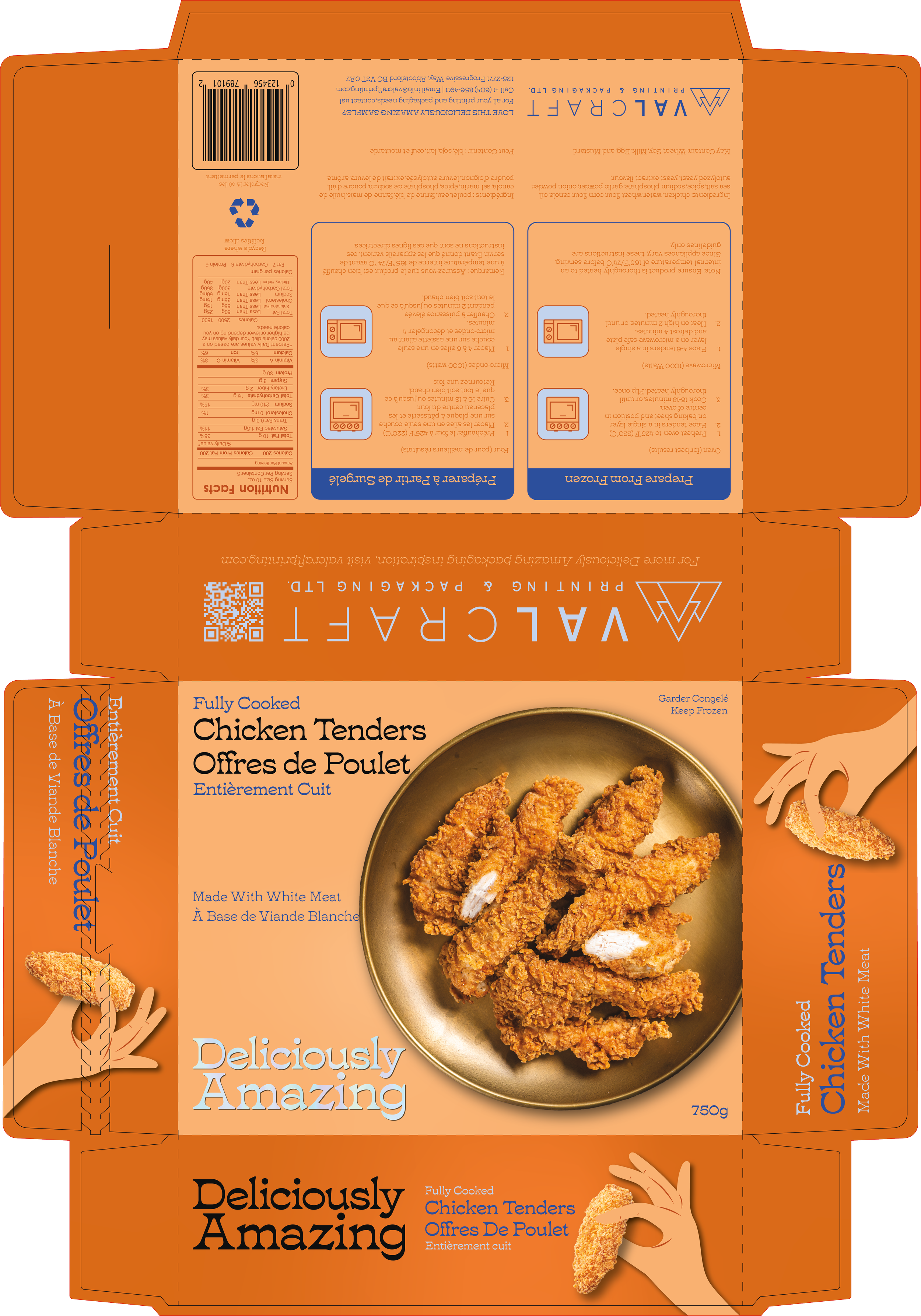 Frozen Chicken Tender Dieline