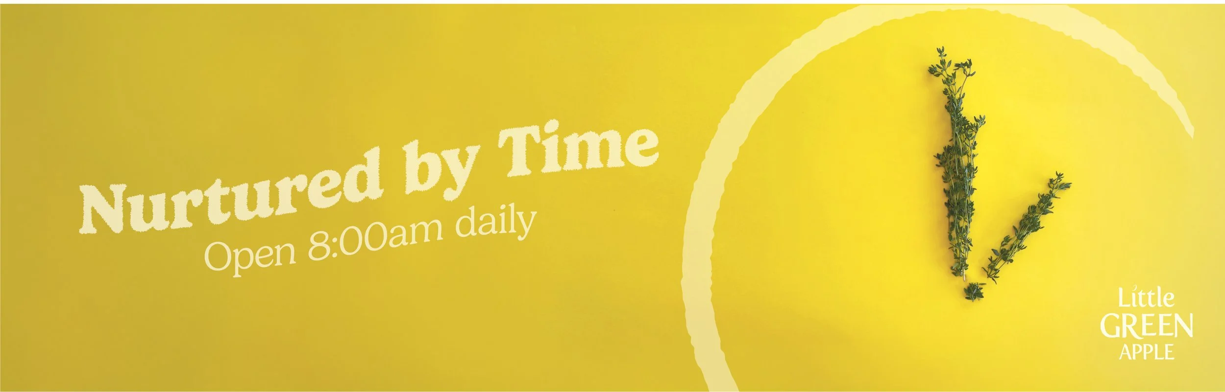 Herbs help create a subtle play on words.