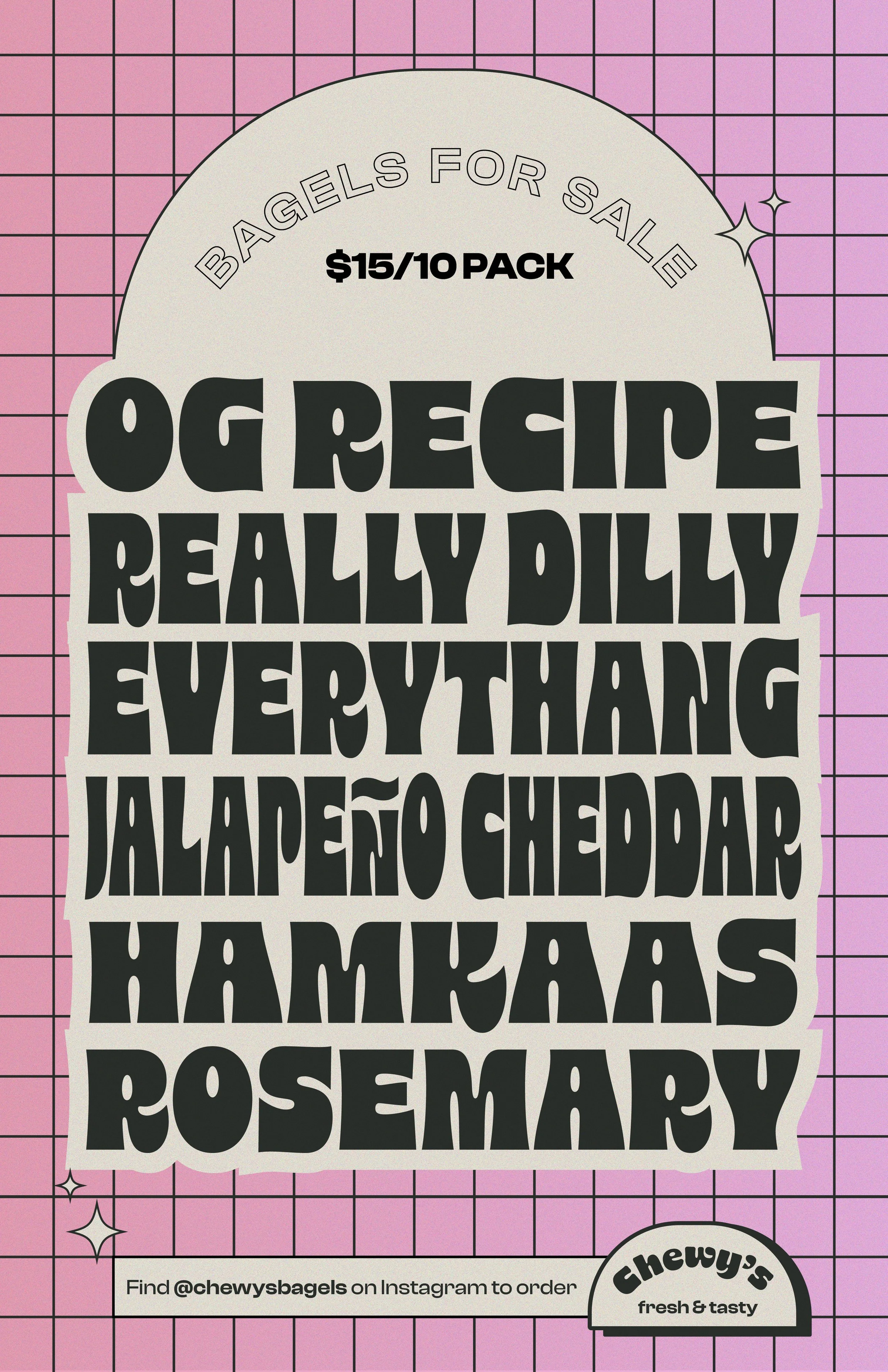 Posters promote the brand's variety of products.