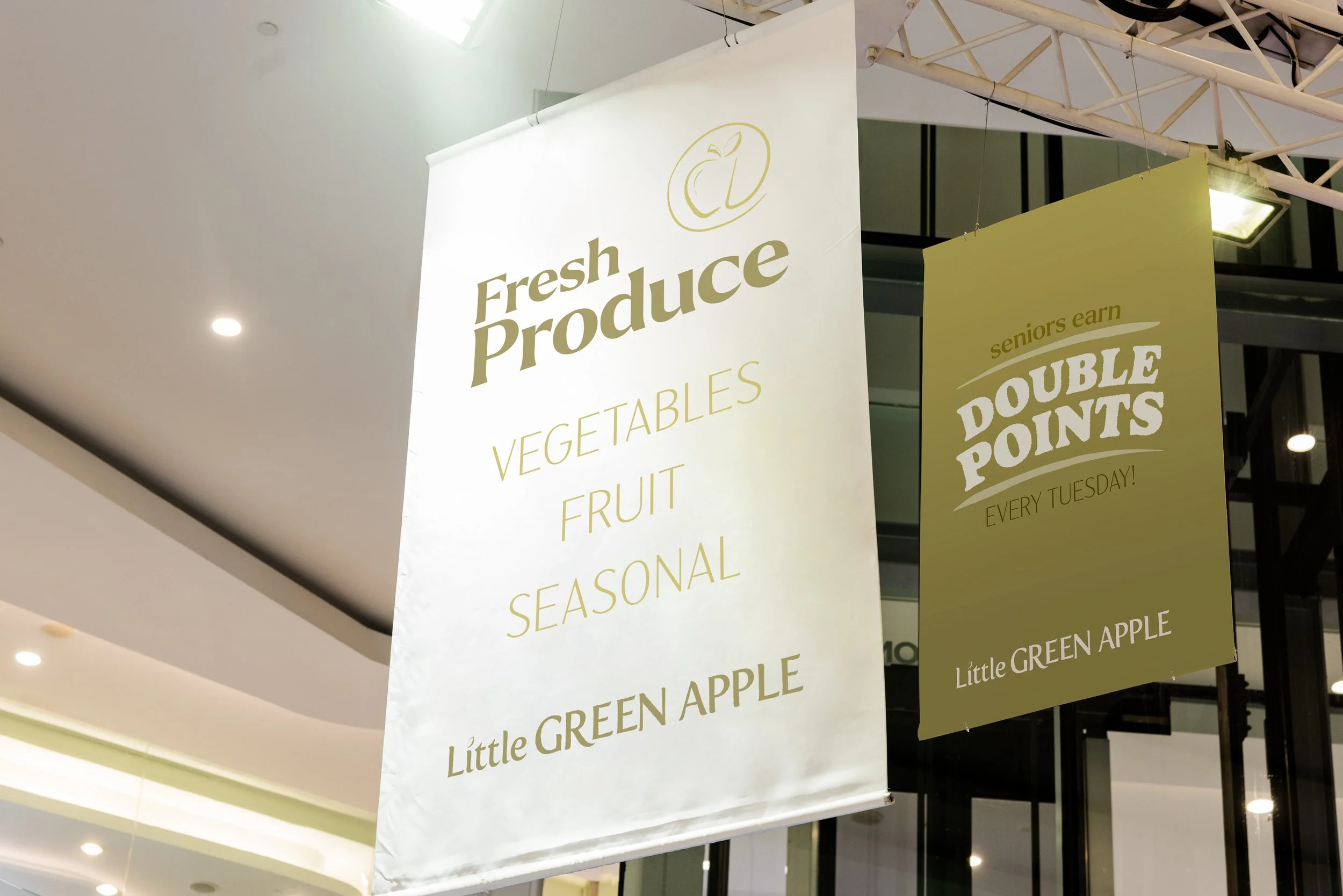 In-store signage guides and informs customers.