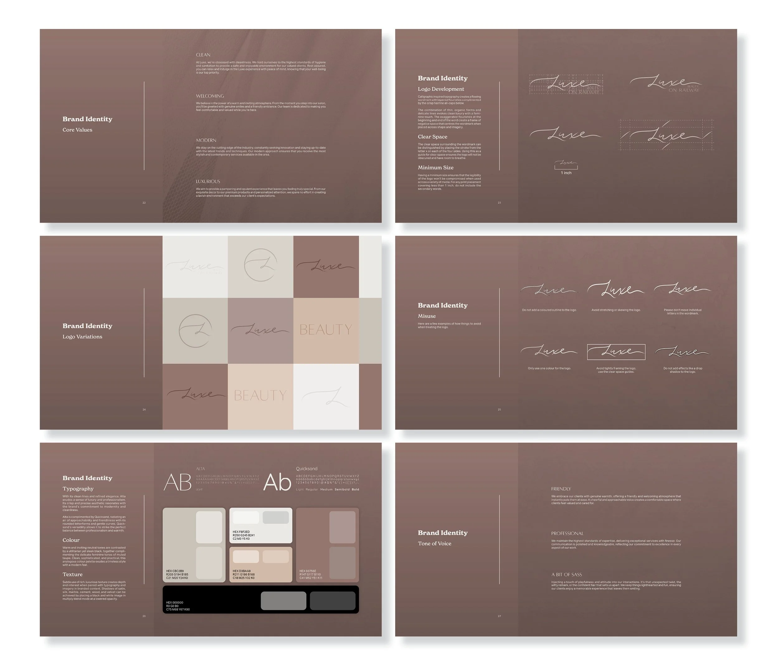 The brand guide outlines standards like colour and tone of voice.