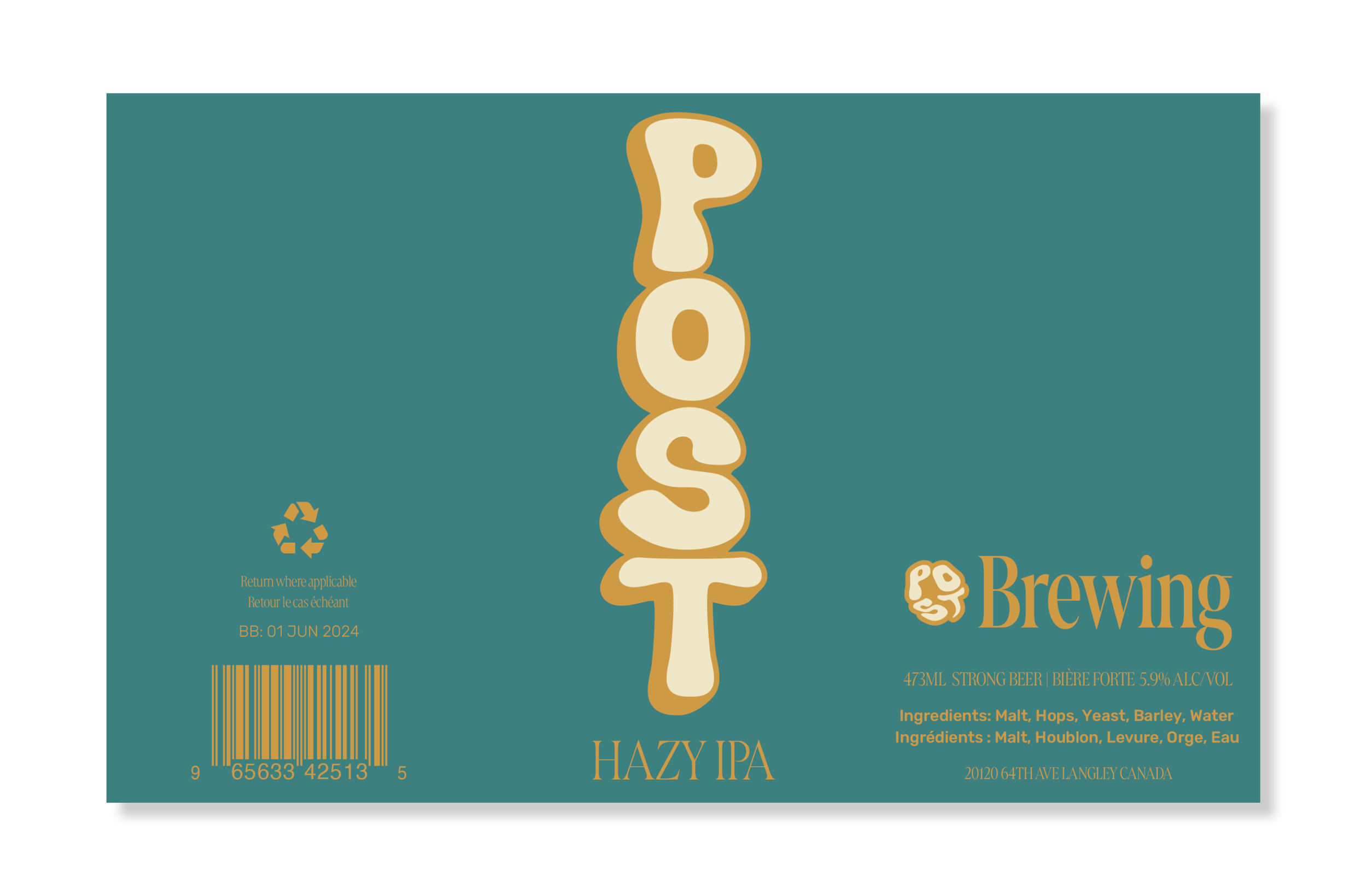 The vertical logo was inspired by the bounce of carbonated bubbles so commonly associated with beer.