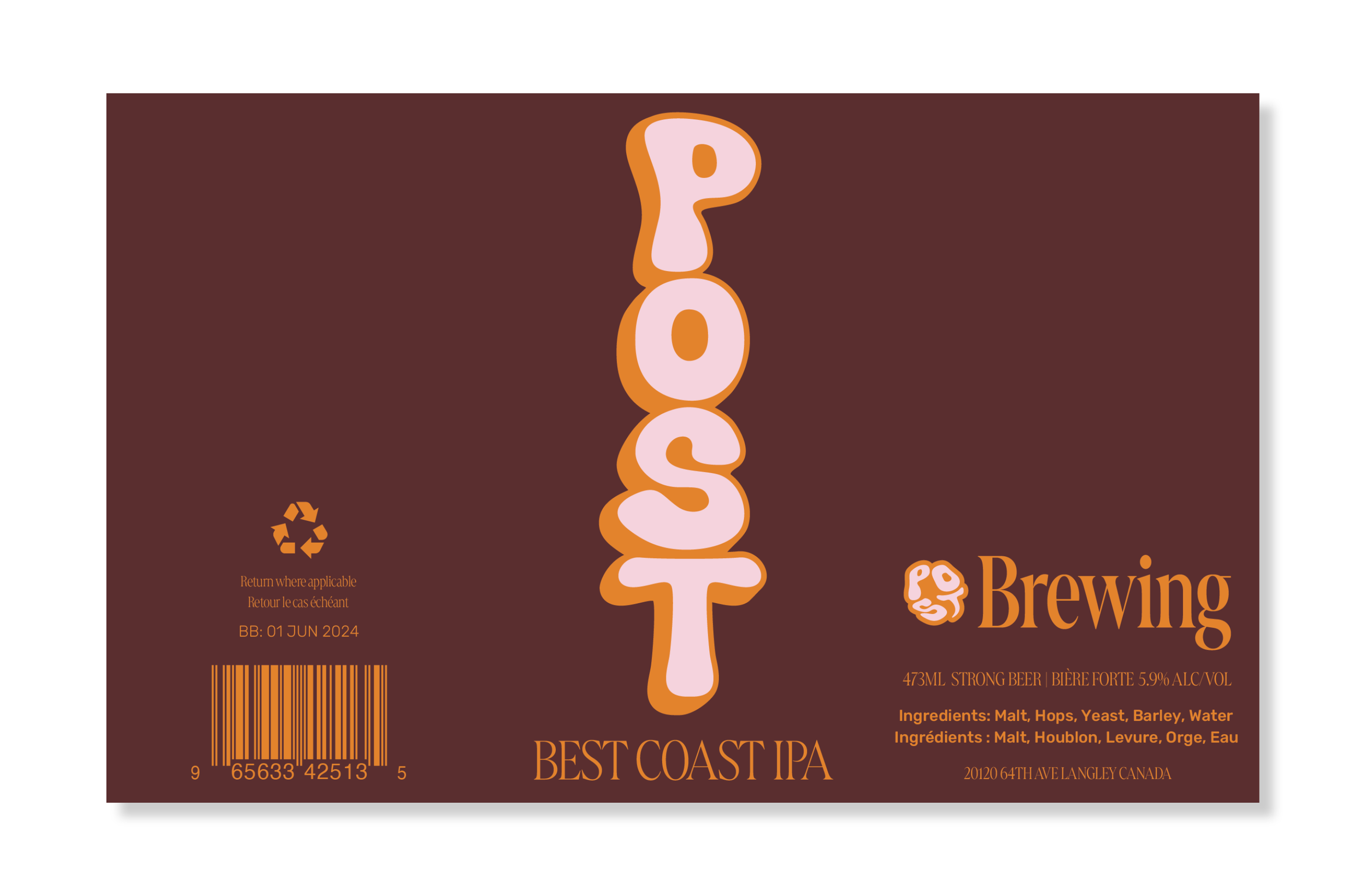 Bubbly, energetic lettering creates a playful wordmark with plenty of bounce, as seen on this IPA label.