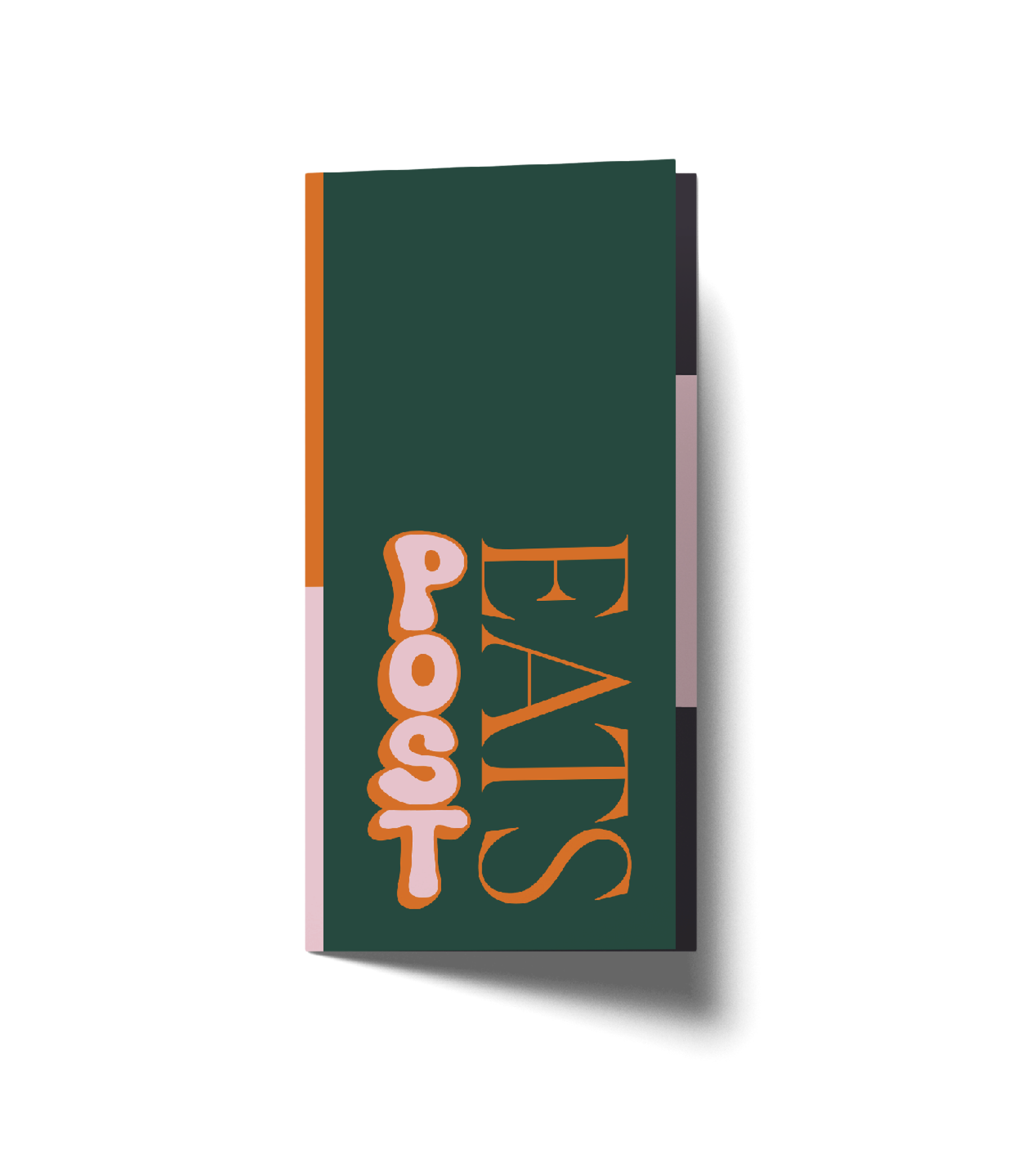 Food menus were created as z-folds that can stand on tables or be set aside.