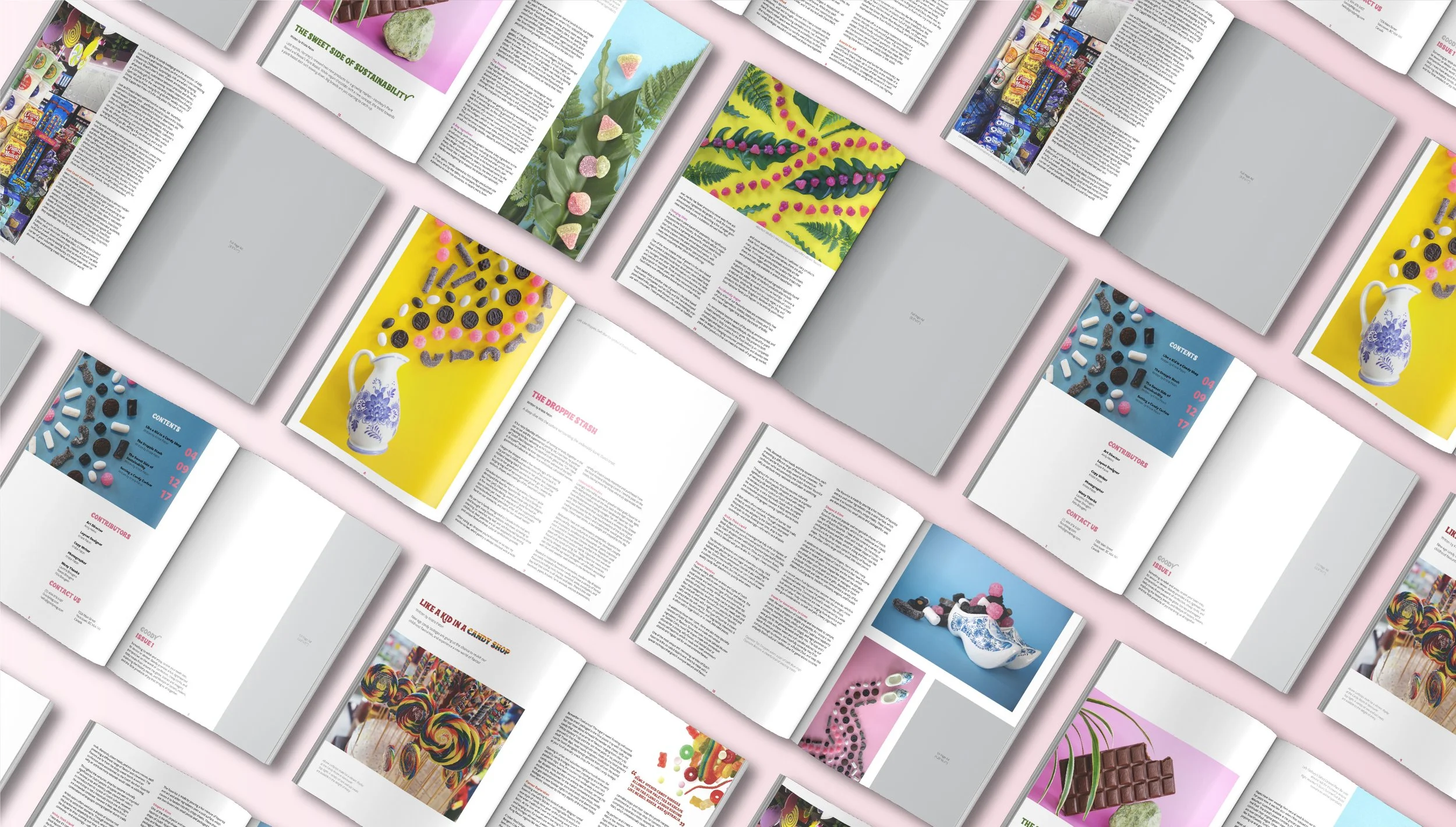 Inside layout of the magazine