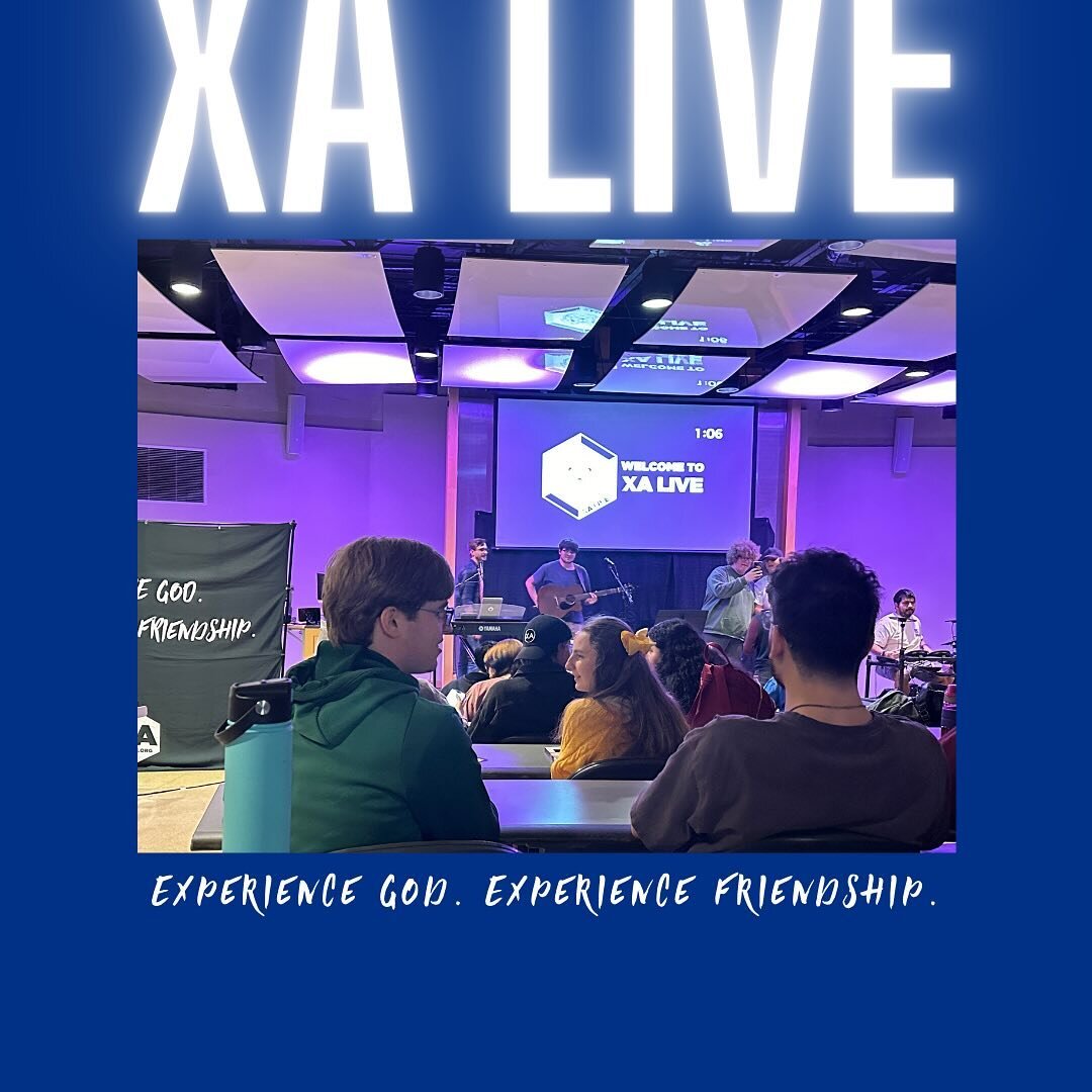 XA LIVE tonight @ 7PM GTM 105!

Right after, 🥧Missions Pie Auction
We&rsquo;re raising money for the Ecuador mission trip this summer!
Grab a friend, put your money together, and come bid on a pie! Your choice to eat the pie, or pie a member of the 