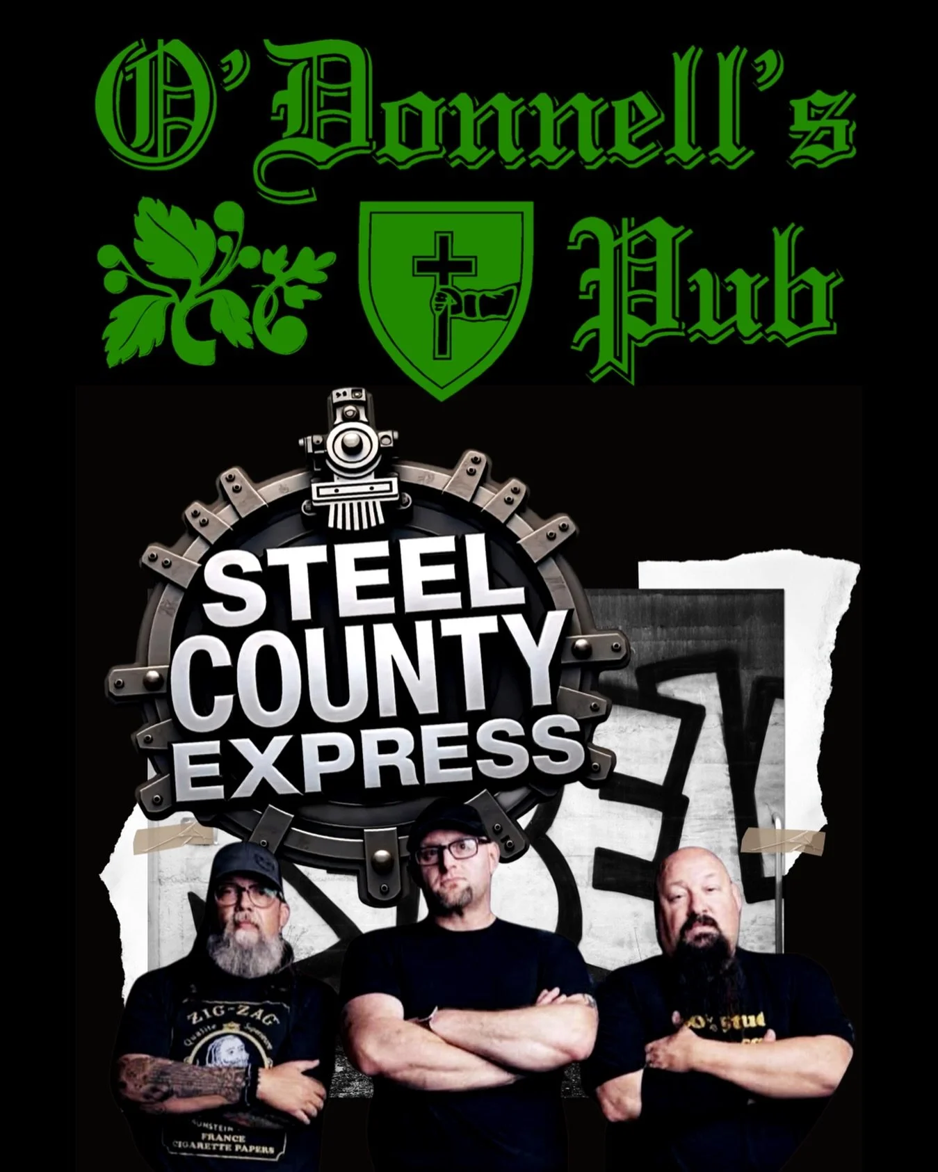 𝙇𝙄𝙑𝙀 ‼️ 𝙁𝙍𝙄𝘿𝘼𝙔 𝙉𝙄𝙂𝙃𝙏
⏰ 9:30PM 
𝗠𝗨𝗦𝗜𝗖: @steelcountyexpress 
➖➖➖➖
☘️ O&rsquo;Donnell&rsquo;s Pub, in the heart of downtown Southern Pines features a Full Bar with 16 Rotating Taps, Open Mic Night, Karaoke, and Live Music Every Week 