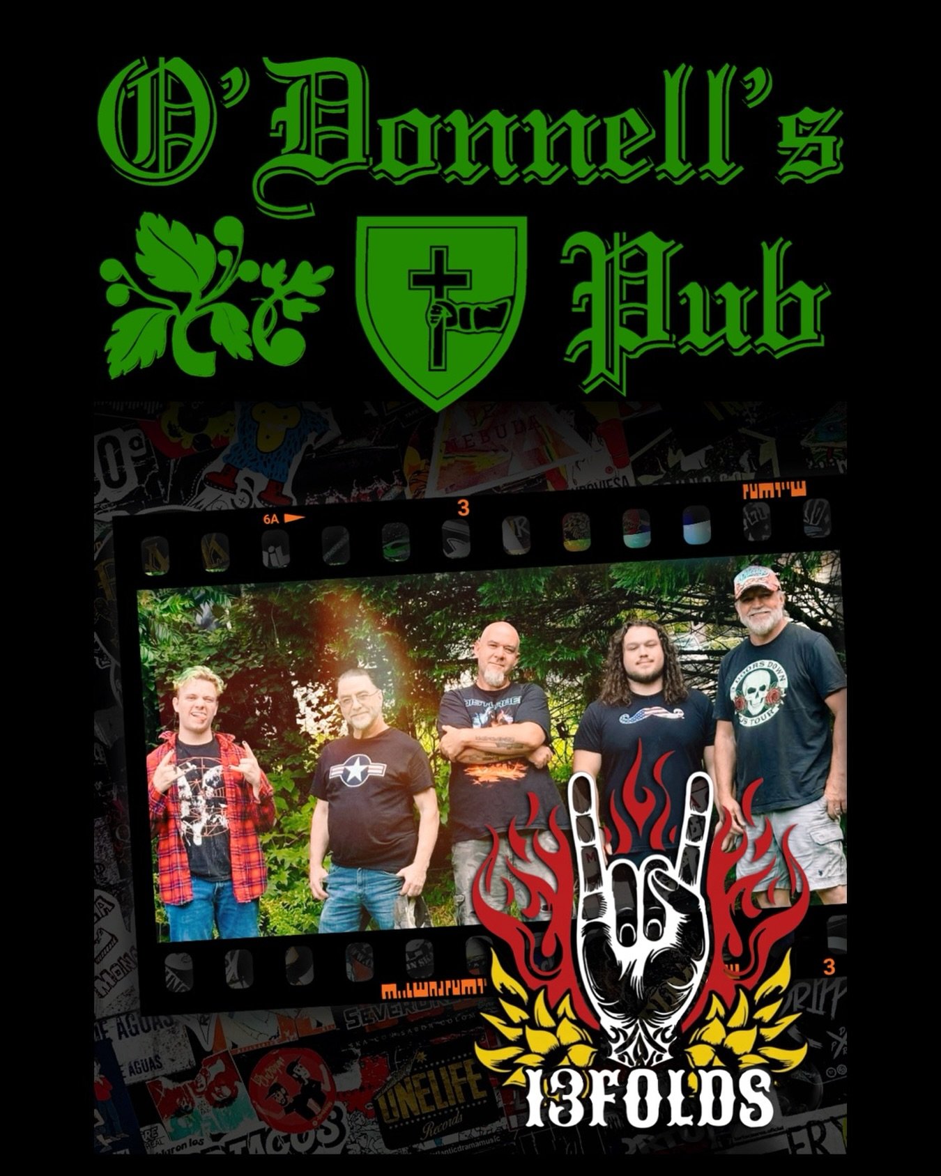 𝙇𝙄𝙑𝙀 ‼️ 𝗦𝗔𝗧 𝗡𝗜𝗚𝗛𝗧 UPDATE‼️
⏰ 9:30PM 
𝗠𝗨𝗦𝗜𝗖: @13foldsbandnc 
➖➖➖➖
☘️ O&rsquo;Donnell&rsquo;s Pub, in the heart of downtown Southern Pines, features a Full Bar with 16 Rotating Taps, Open Mic Night, Karaoke, and Live Music Every Week #