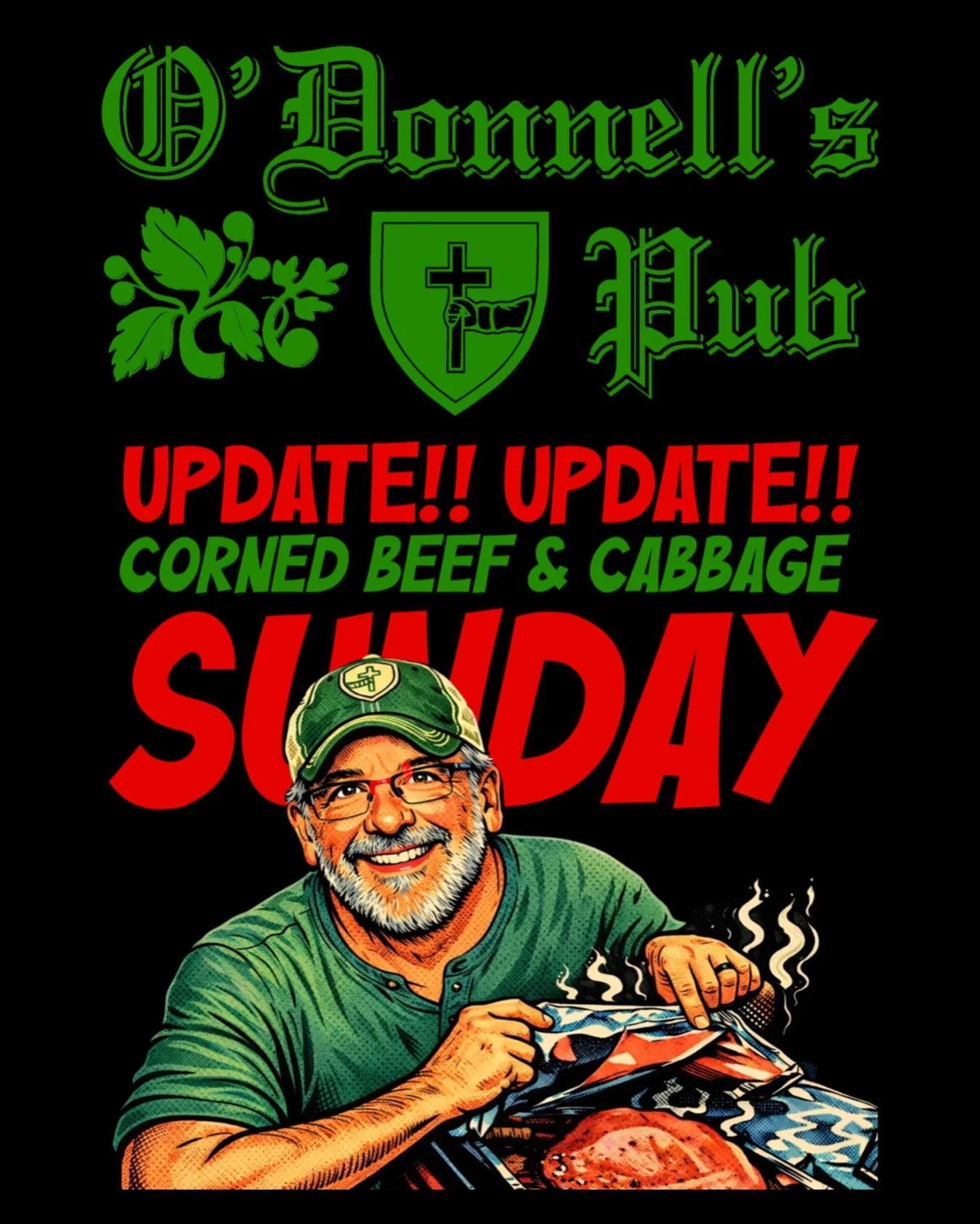 🍺 🌈 ☘️ 𝙎𝙐𝙉𝘿𝘼𝙔 𝙁𝙐𝙉𝘿𝘼𝙔 ☘️🌈🍺 
➖➖➖
We want to enjoy the great weather on Sunday so we&rsquo;ve made some last minute changes!!
☘️🚨 CORNED BEEF &amp; CABBAGE ⏰6:00 PM
☘️ LIMITED ED T-SHIRT SALE ⏰ 2PM
☘️ Unisex Size Small - 2XL 💵 $25 CASH