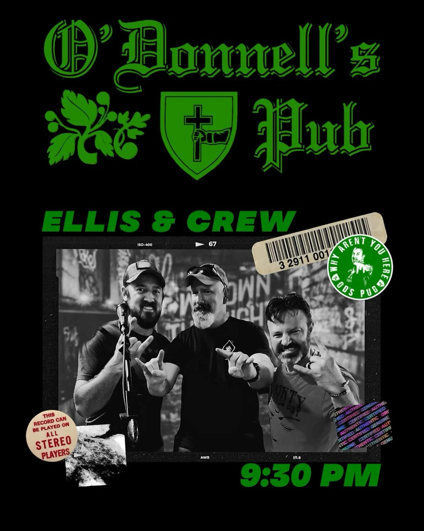 𝙇𝙄𝙑𝙀 ‼️ 𝗦𝗔𝗧 𝗡𝗜𝗚𝗛𝗧 
⏰ 9:30PM 
𝗠𝗨𝗦𝗜𝗖: Ellis &amp; Crew
➖➖➖➖
☘️ O&rsquo;Donnell&rsquo;s Pub, in the heart of downtown Southern Pines, features a Full Bar with 16 Rotating Taps, Karaoke, and Weekly Live Music #southernpines #odonnellspub