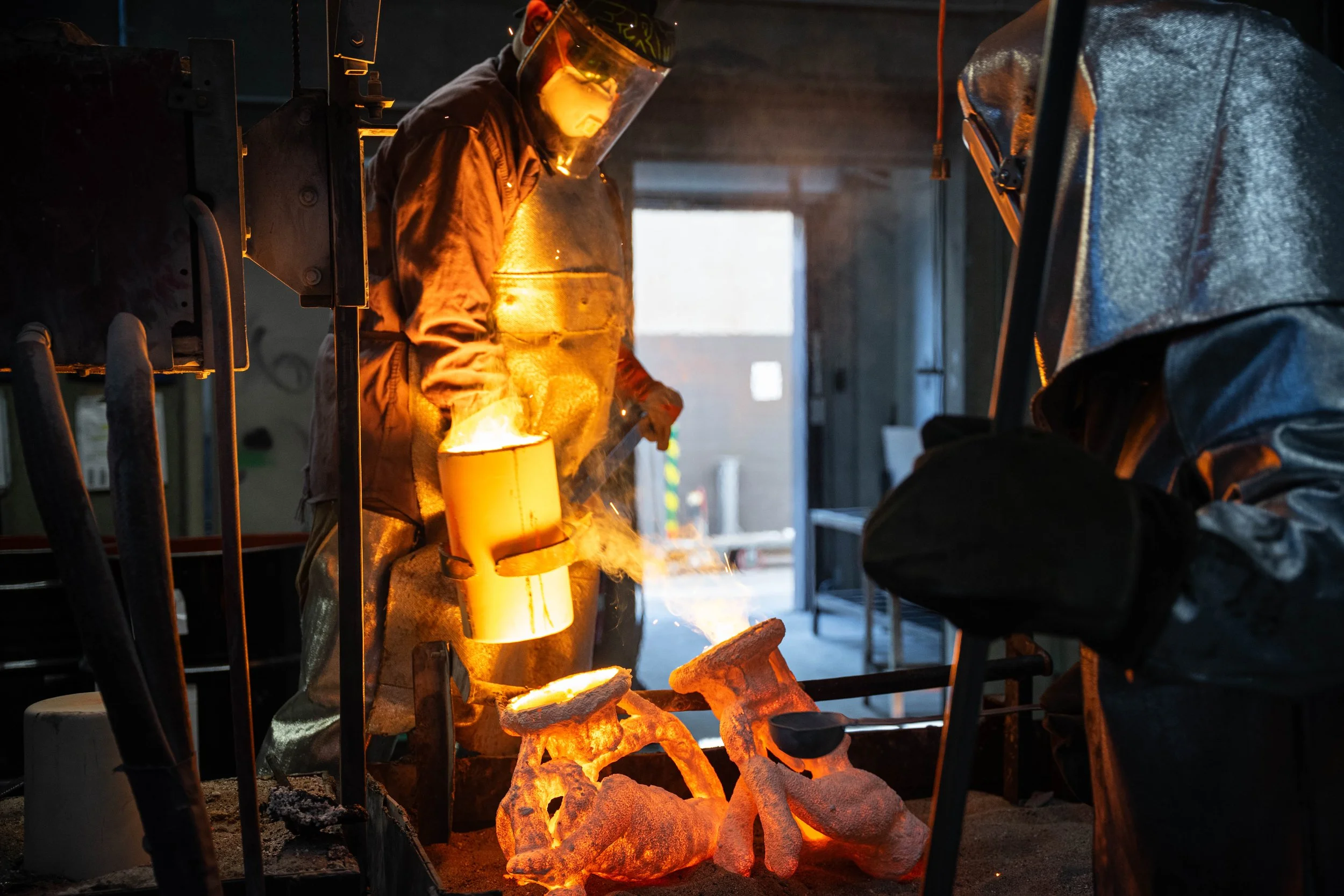 IPC Foundry Group Workers Pour an Investment Casting