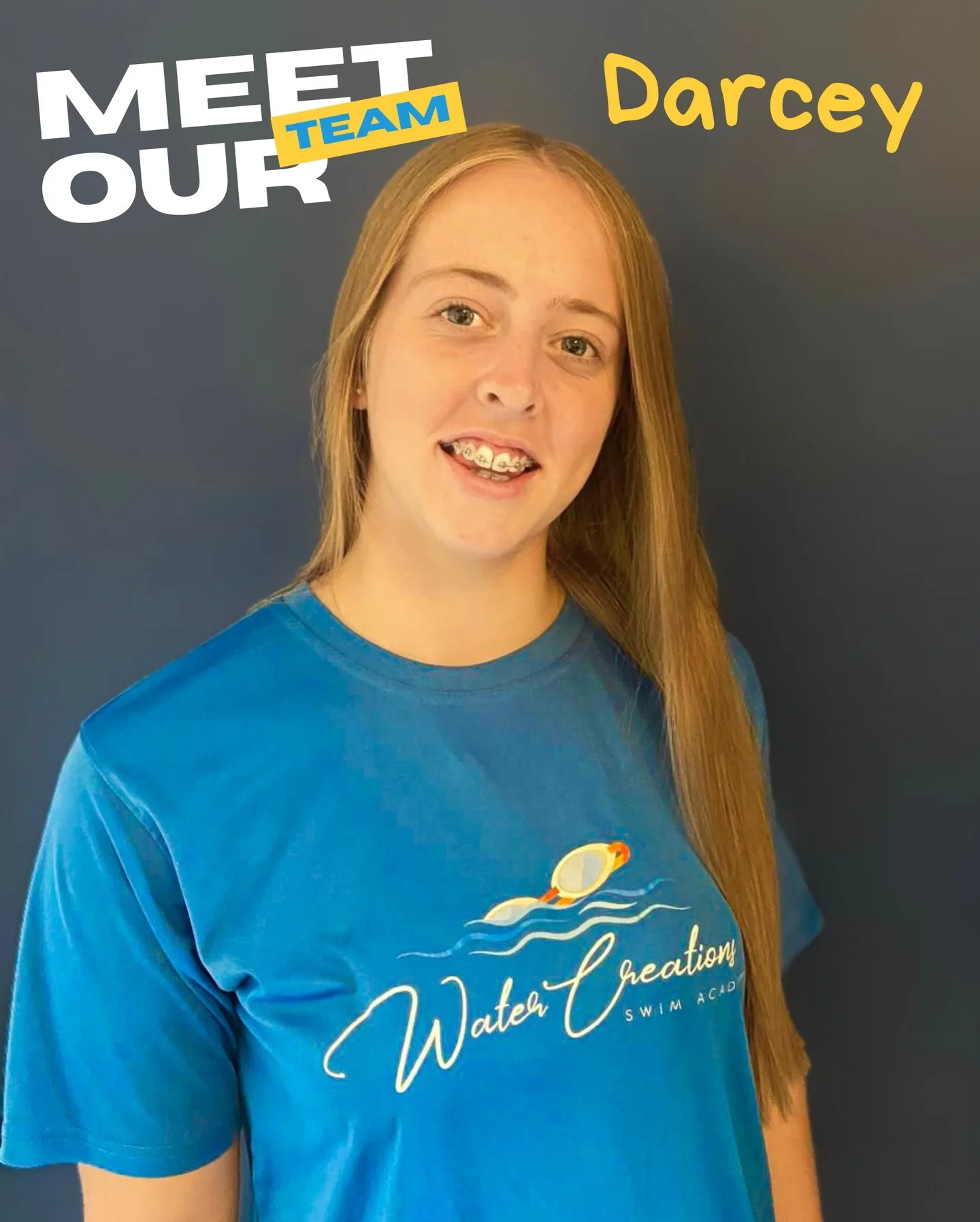 🌟 Meet the Team: Darcey 🌟
 From lending a hand with covers to making our camp days extra fun, Darcey brings such a bright energy to the team. If you see her poolside, be sure to give her a wave. 🌊 

#WaterCreationsSwimAcademy #MeetTheTeam #SwimFam