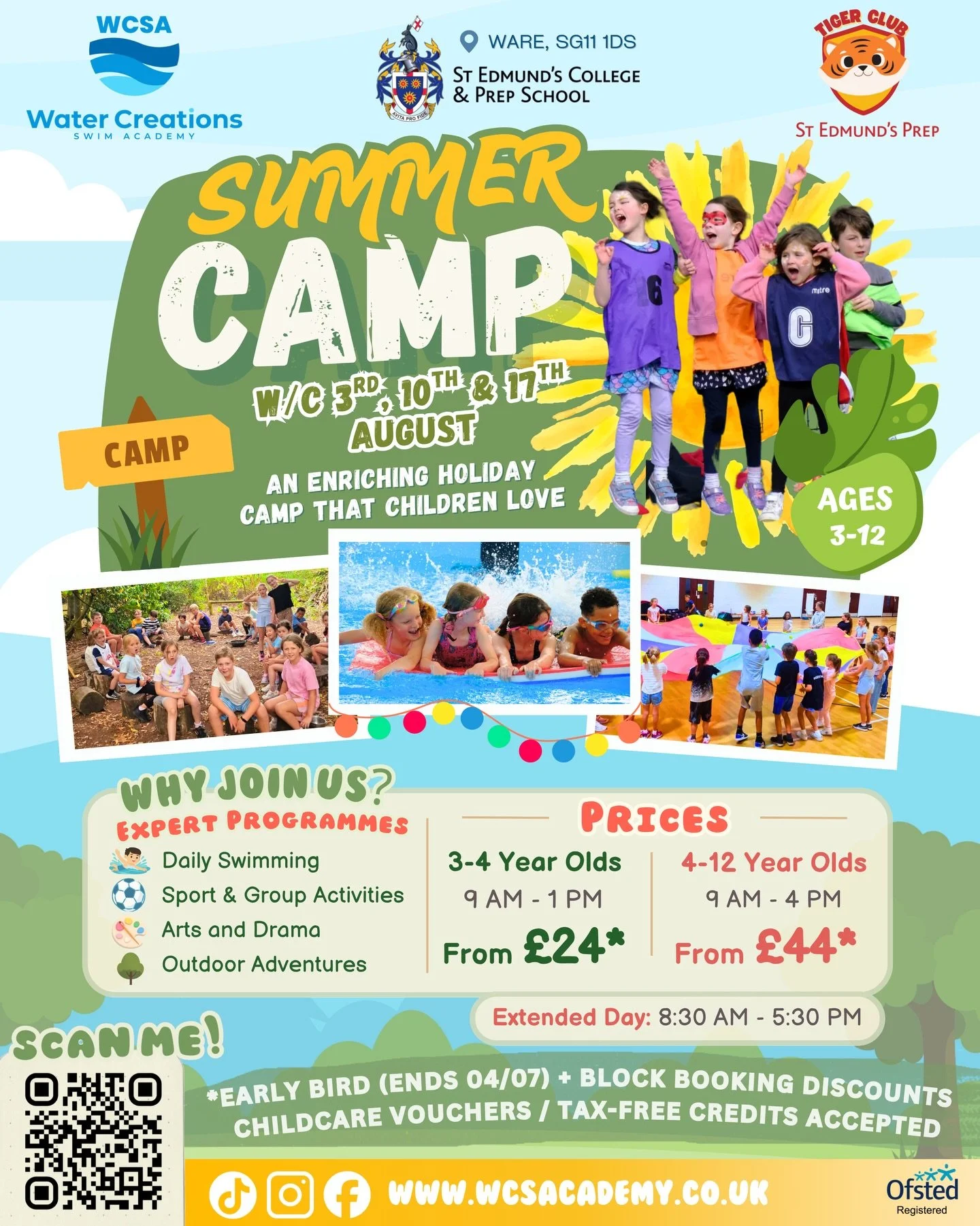☀️🏕️ Summer Camp is BACK and better than ever!

Get ready for a summer full of swimming, laughter, new friendships and unforgettable memories 💦🎨⚽

From daily swimming to creative activities, outdoor adventures and team games, our camps are designe
