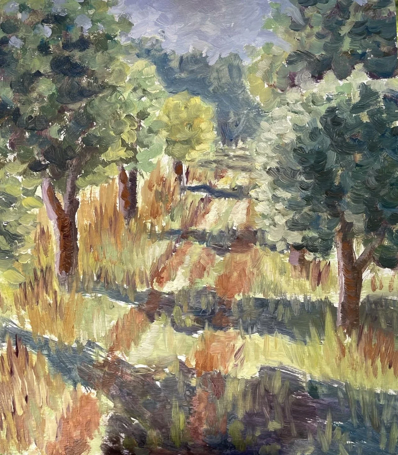 12 Octobre, 7 x 9 inches, Oil on Cardboard