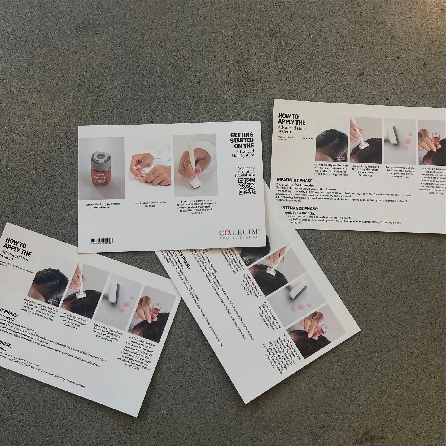 ADVANCED HAIR SYSTEM 

What it is: A 6-week clinic-grade treatment program, designed to improve scalp health, reduce shedding, and help hair look fuller and denser. 

How it works: The derma stamp adds another level of efficacy by helping with penetr