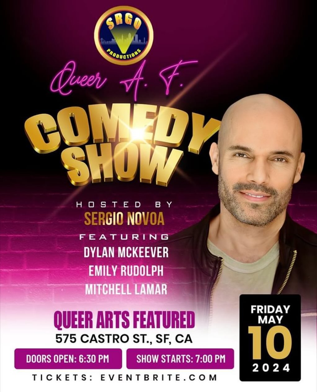 This is going to be a blast you guys!! 🎤 Come laugh with us in the Castro tomorrow night! @sergiothecomic has a show lined up that you don&rsquo;t want to miss. Check the link on my bio for tickets!

🎟️ 7pm @queerartsfeatured 

#sanfrancisco #comed