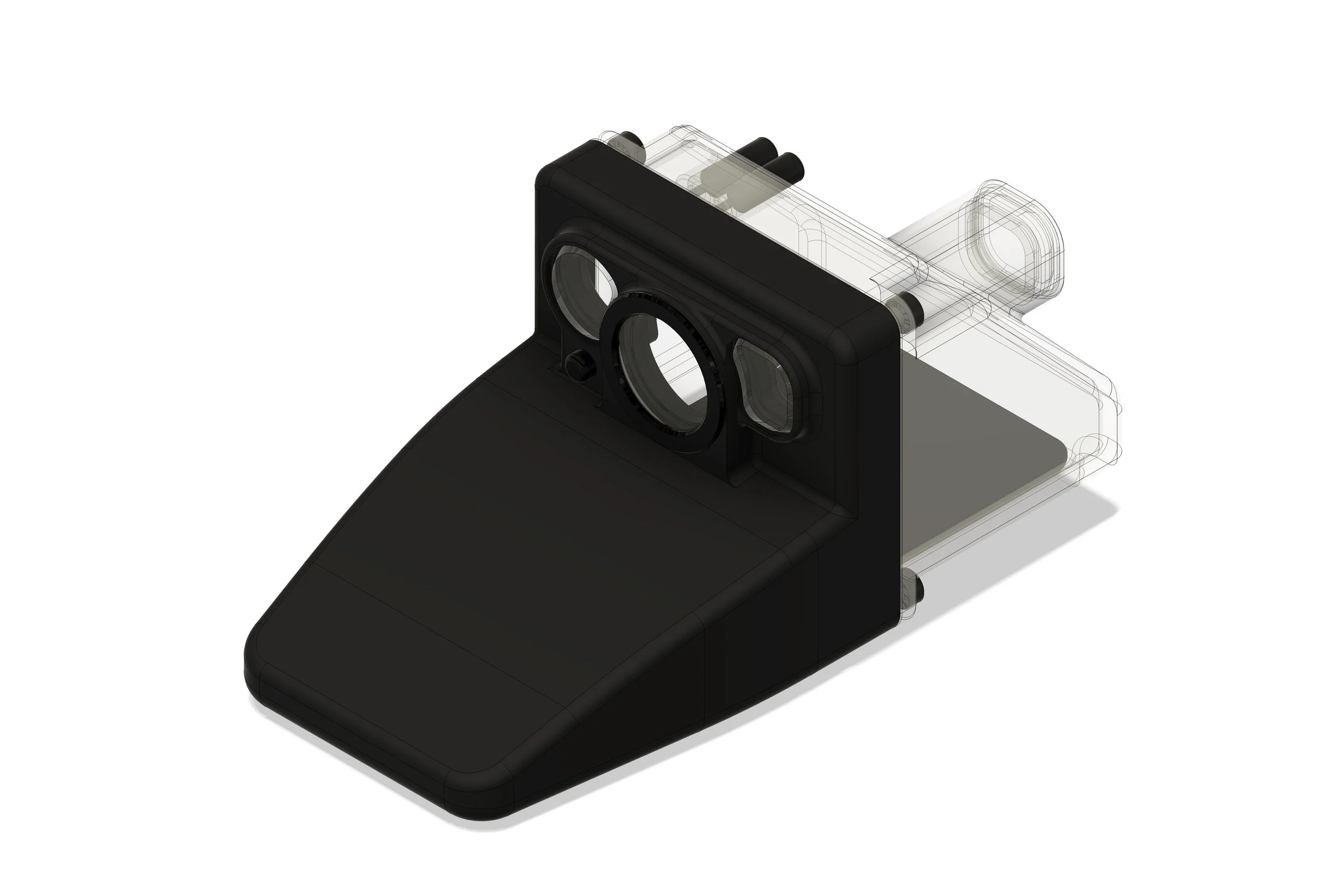 Polaroid camera underwater.