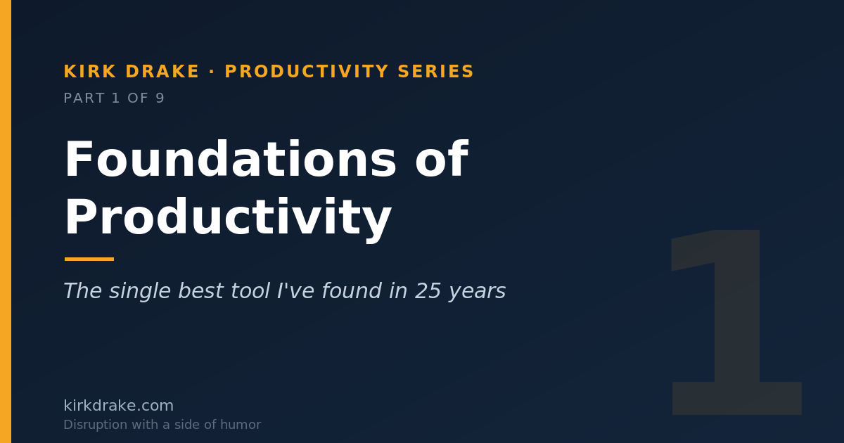 Foundations of Productivity: How a Guy With Severe ADHD Learned to Run 10 Companies Without His Hair on Fire