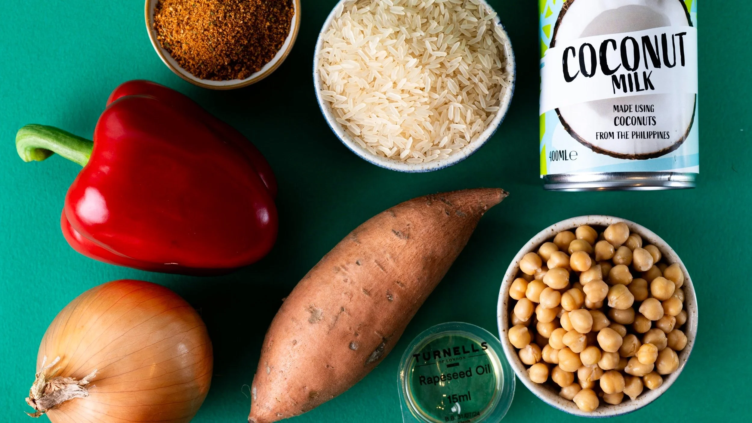 Sweet Potato & Chickpea Thai Curry with Rice