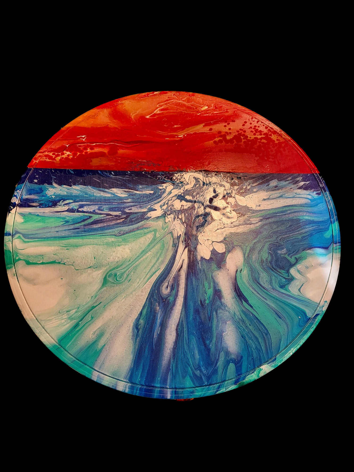 Sunset on Screen
39" Diameter
$1600