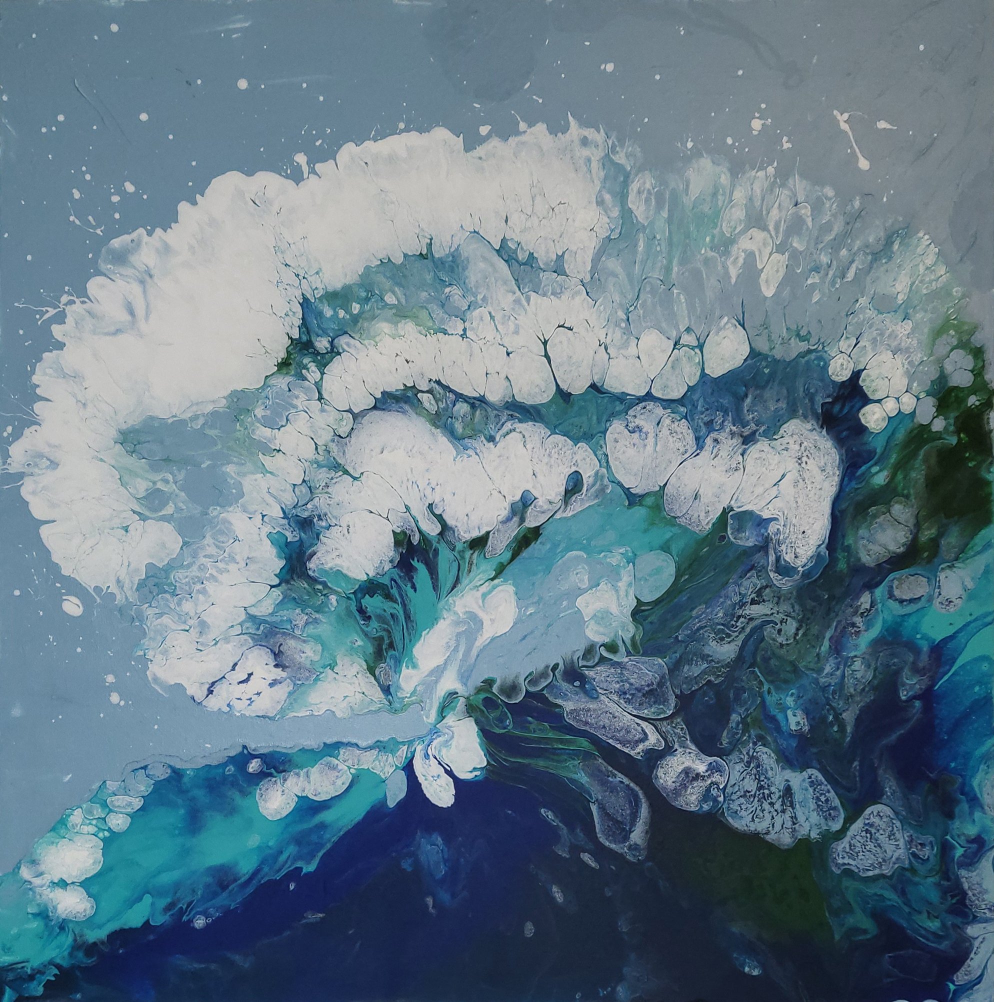 The Wave V
Acrylic, Pigment and Resin on recycled materials.
36"x36"
$1600