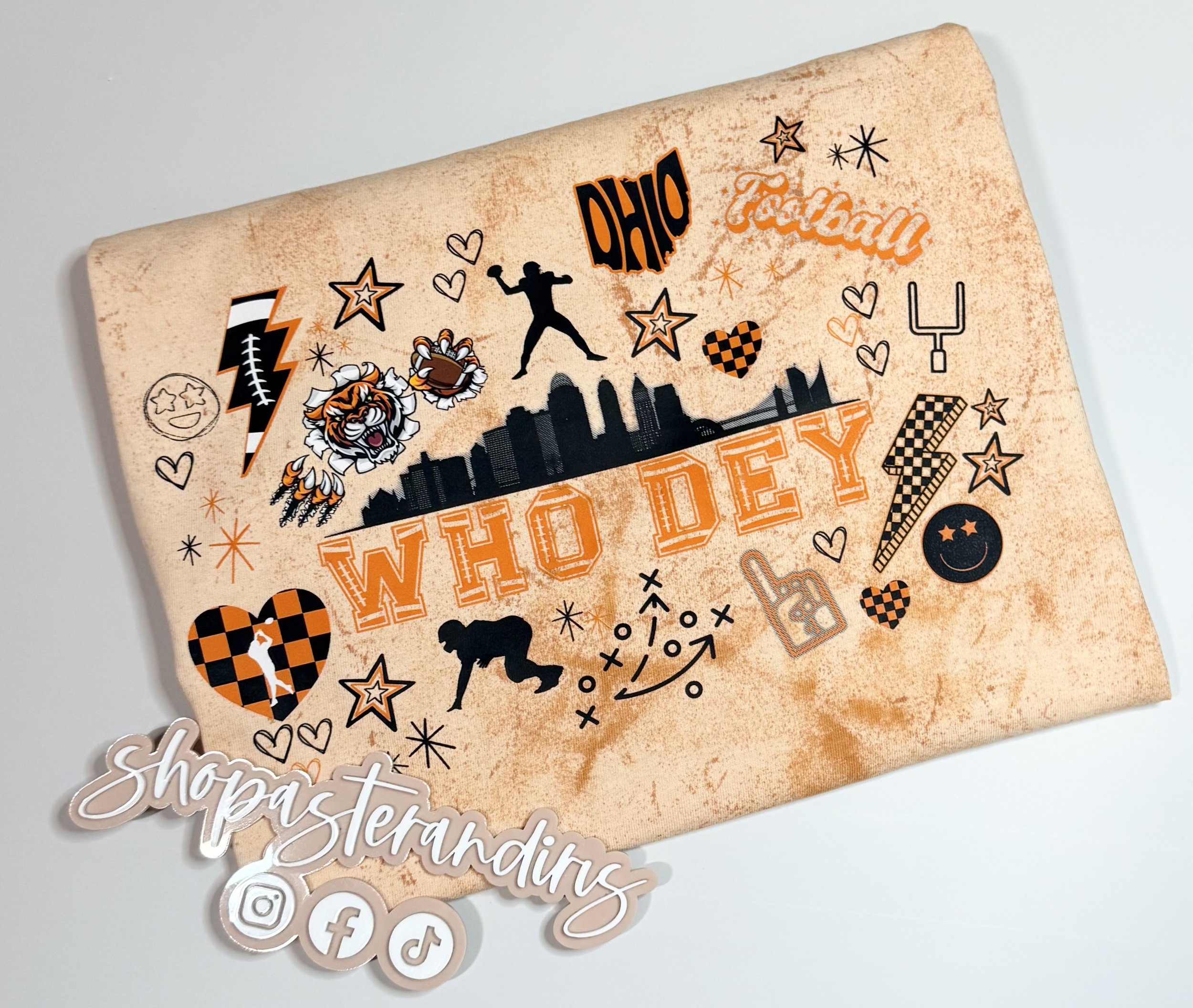 Who Dey graffiti T-shirt