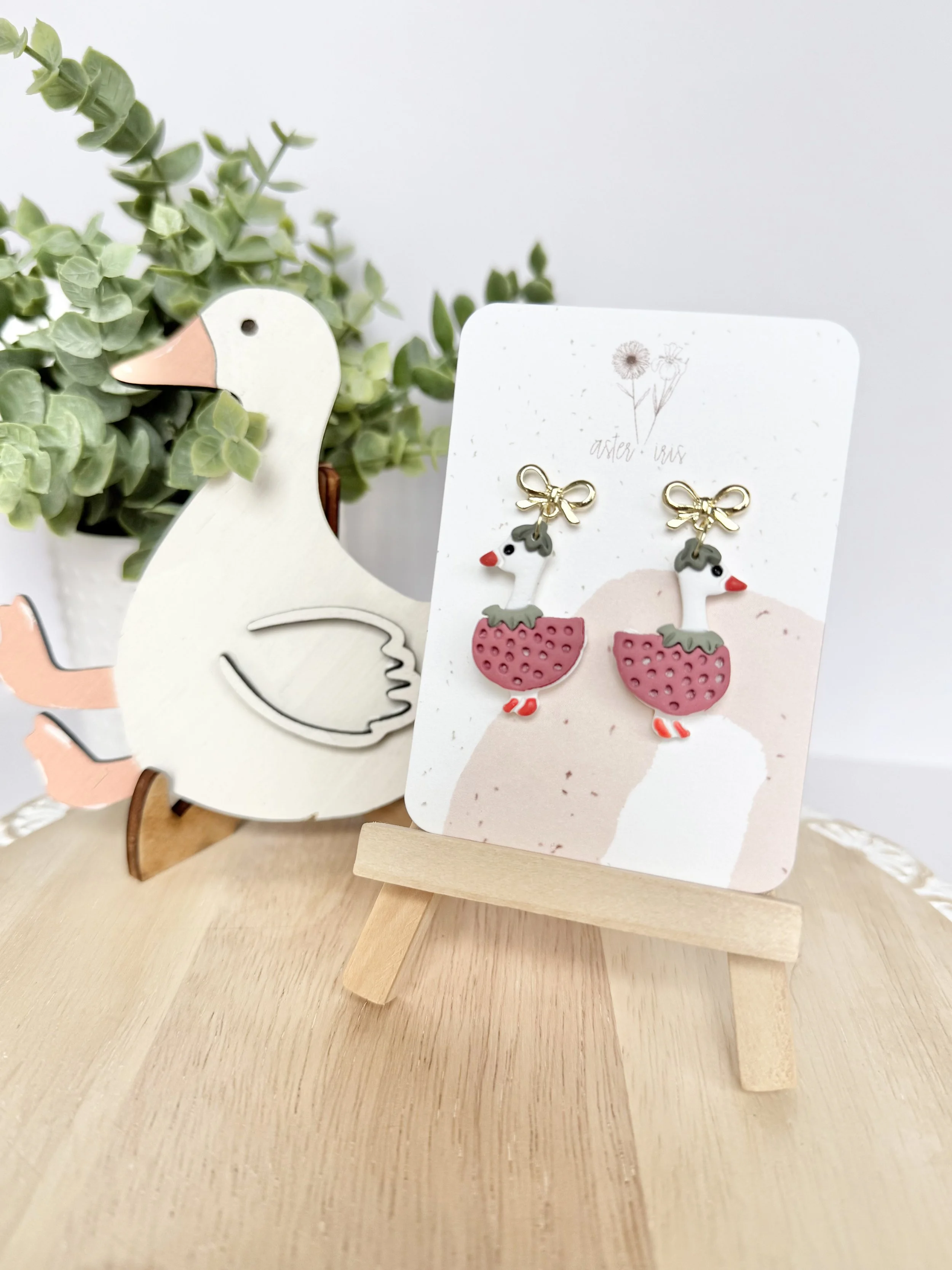 Strawberry goose dangle