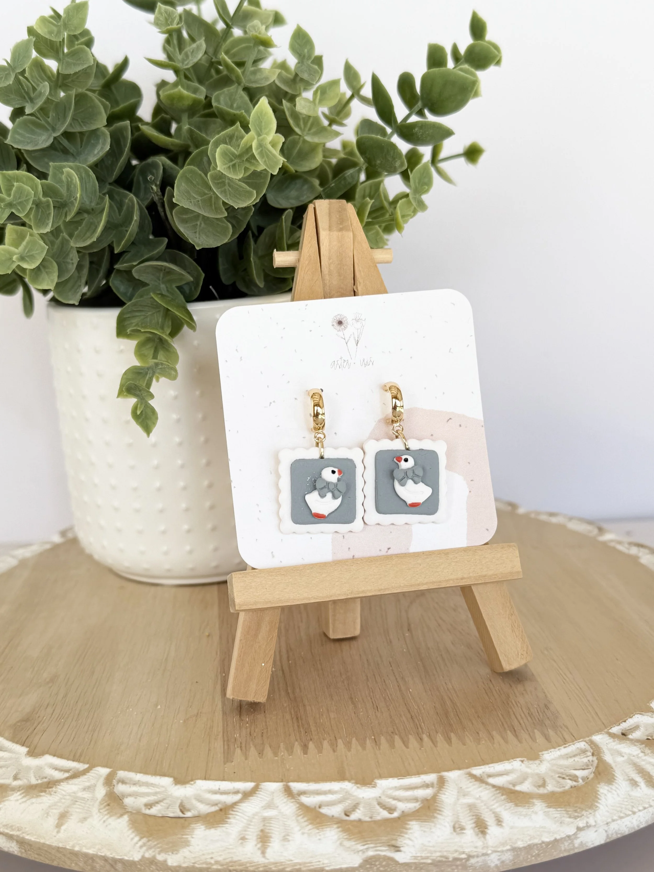 Goose stamp dangle
