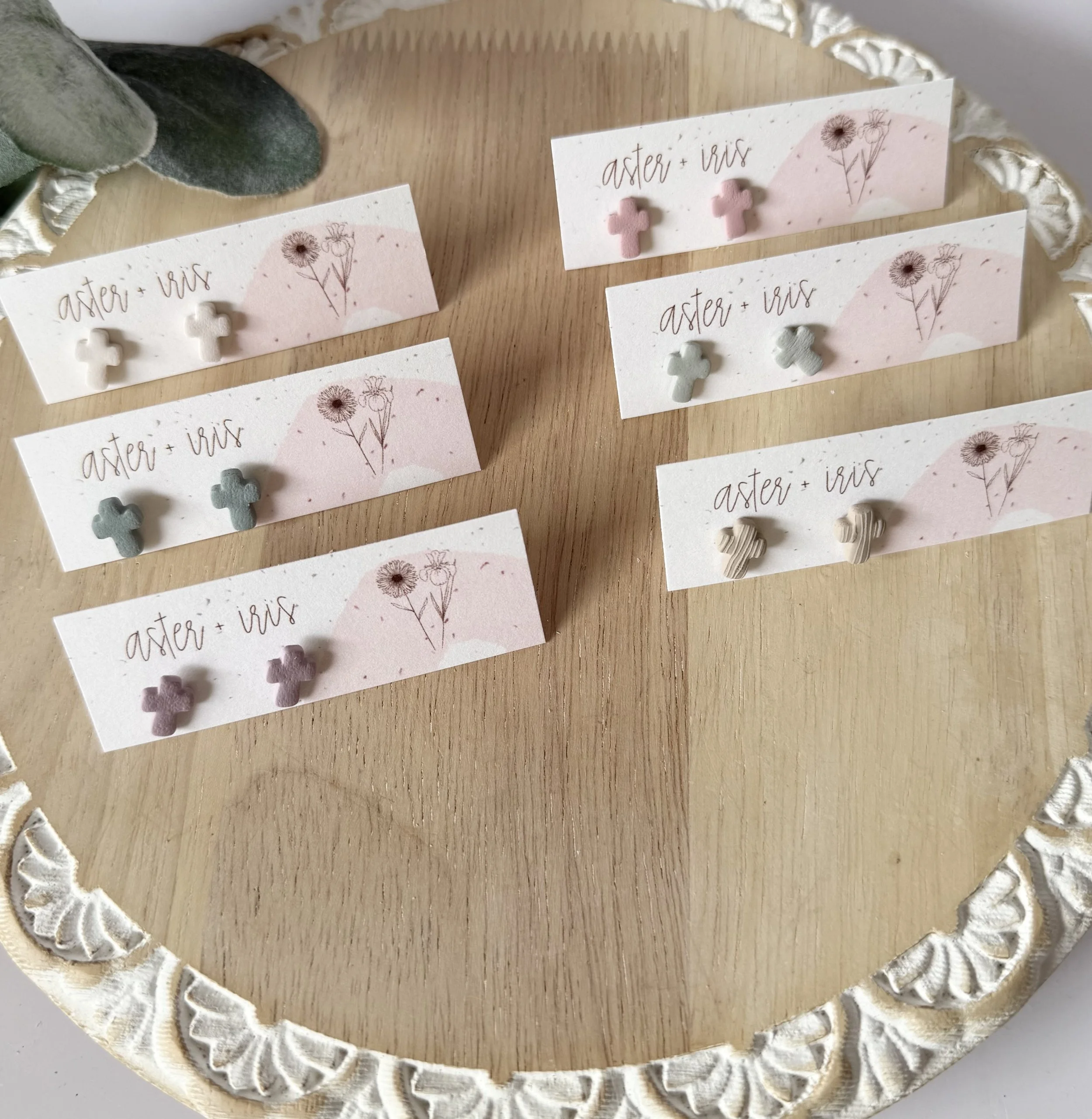 Small cross studs - 6 colors