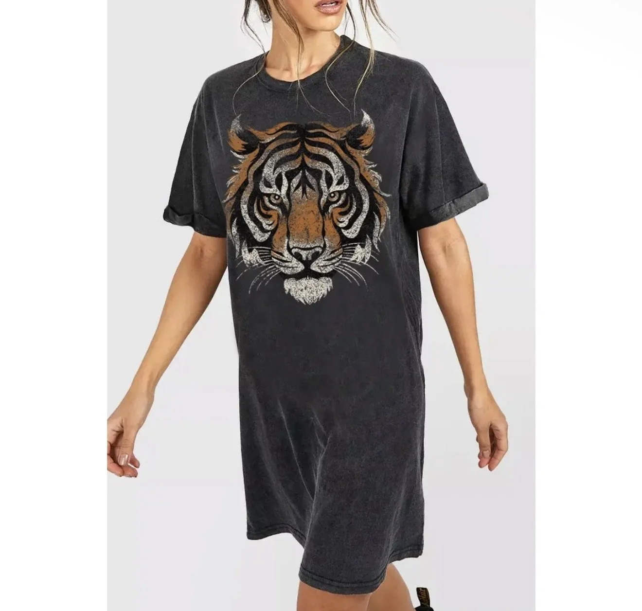 Tiger Face T-shirt Dress