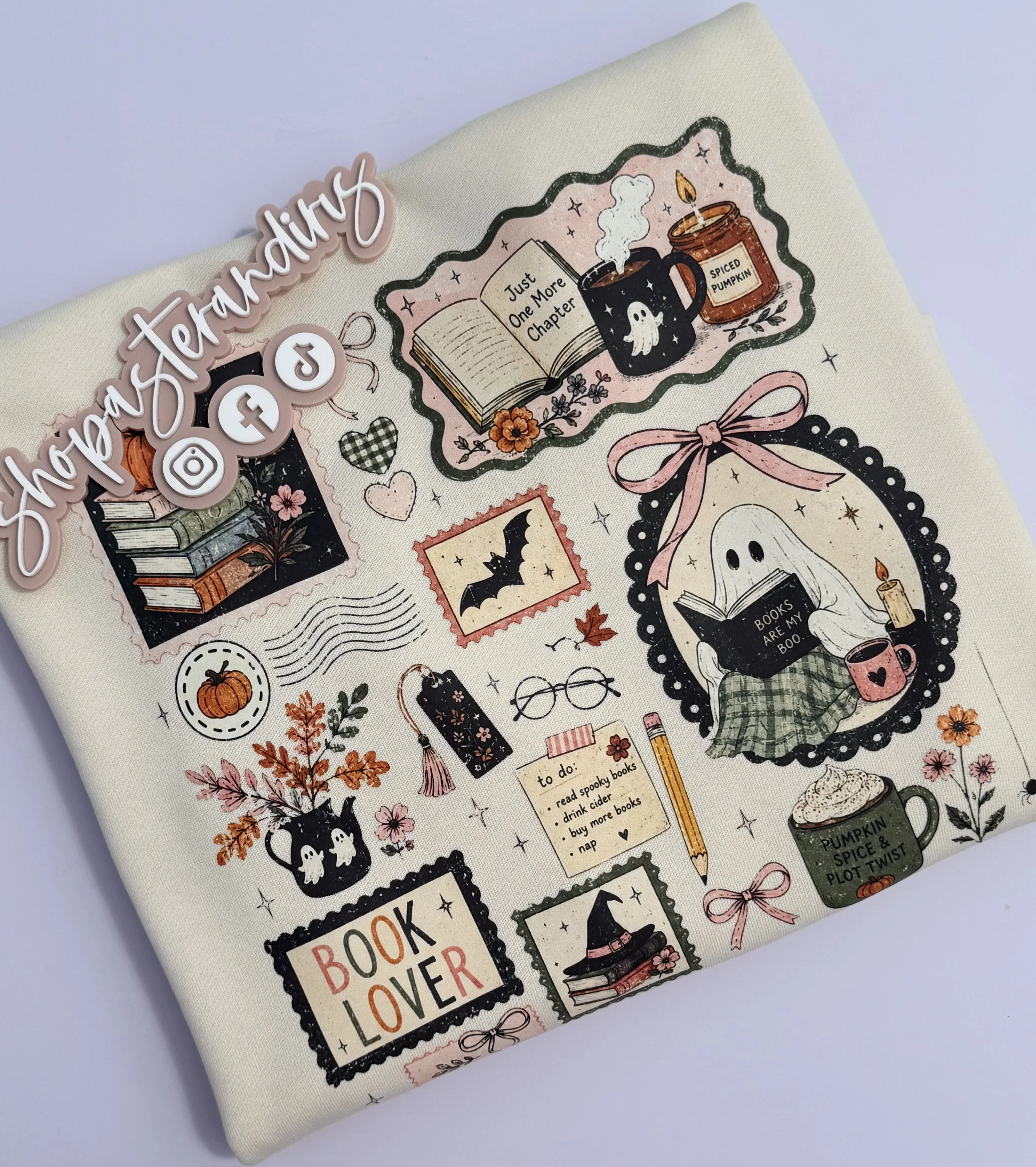 Spooky Book Lover Crewneck- Mid-length