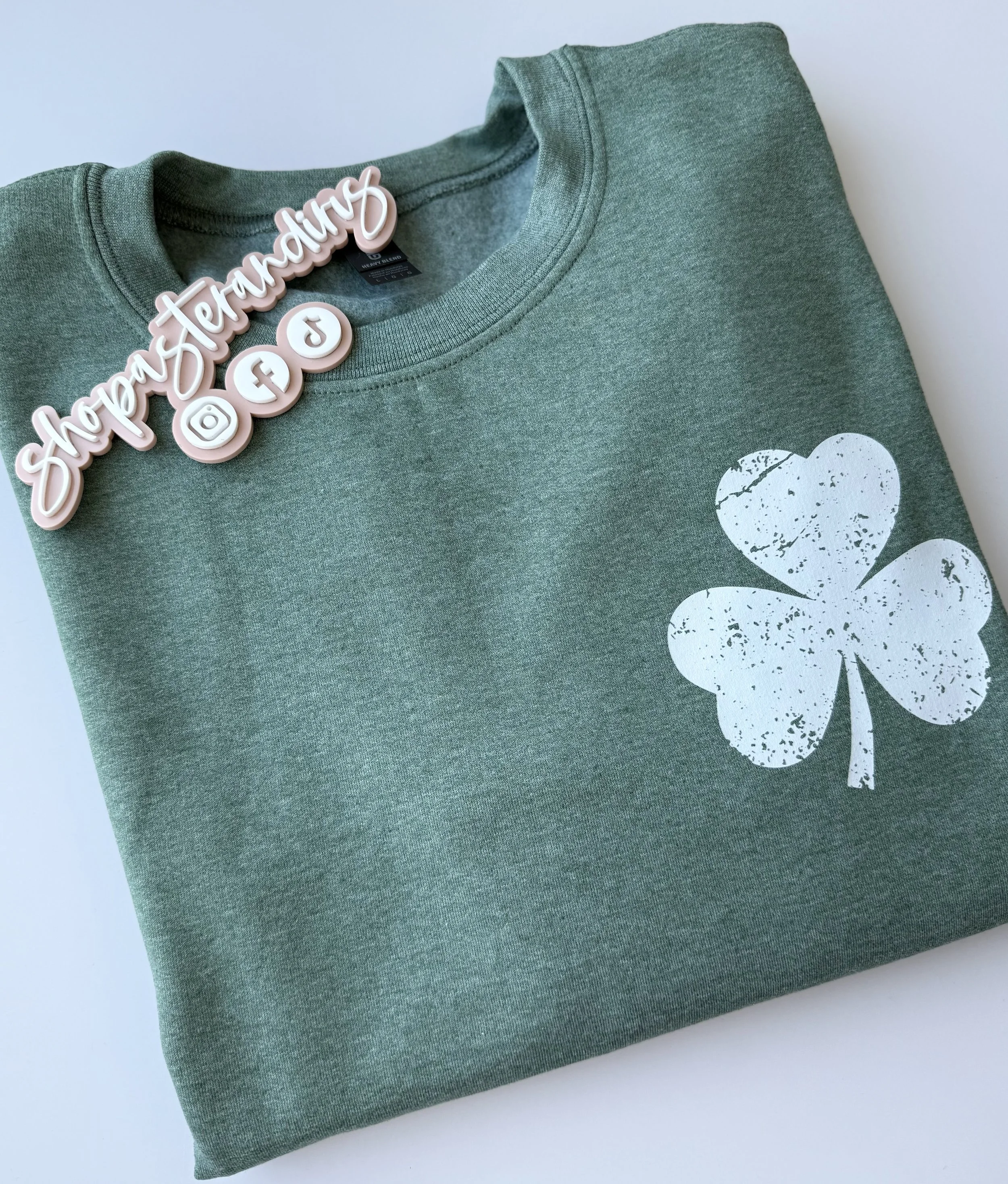 Minimalist shamrock crewneck